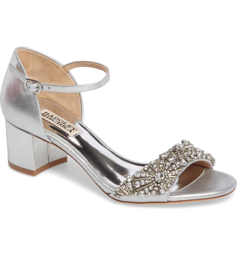 Badgley Mischka Mareva Ankle Strap Block Heel Sandal (Women) | Nordstrom