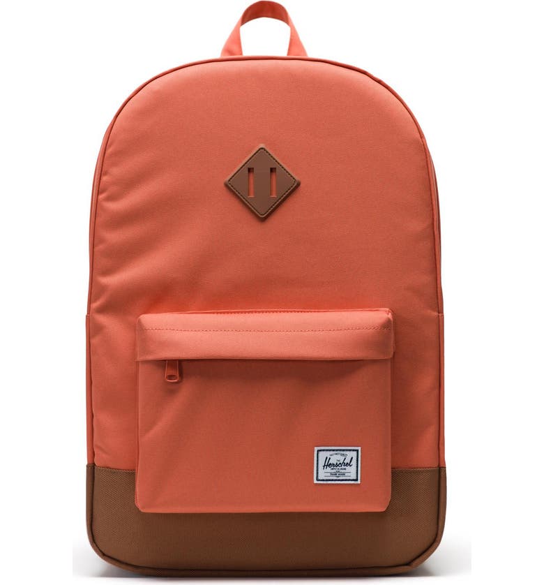 HERSCHEL SUPPLY CO. Heritage Backpack, Main, color, APRICOT BRANDY/ SADDLE BROWN