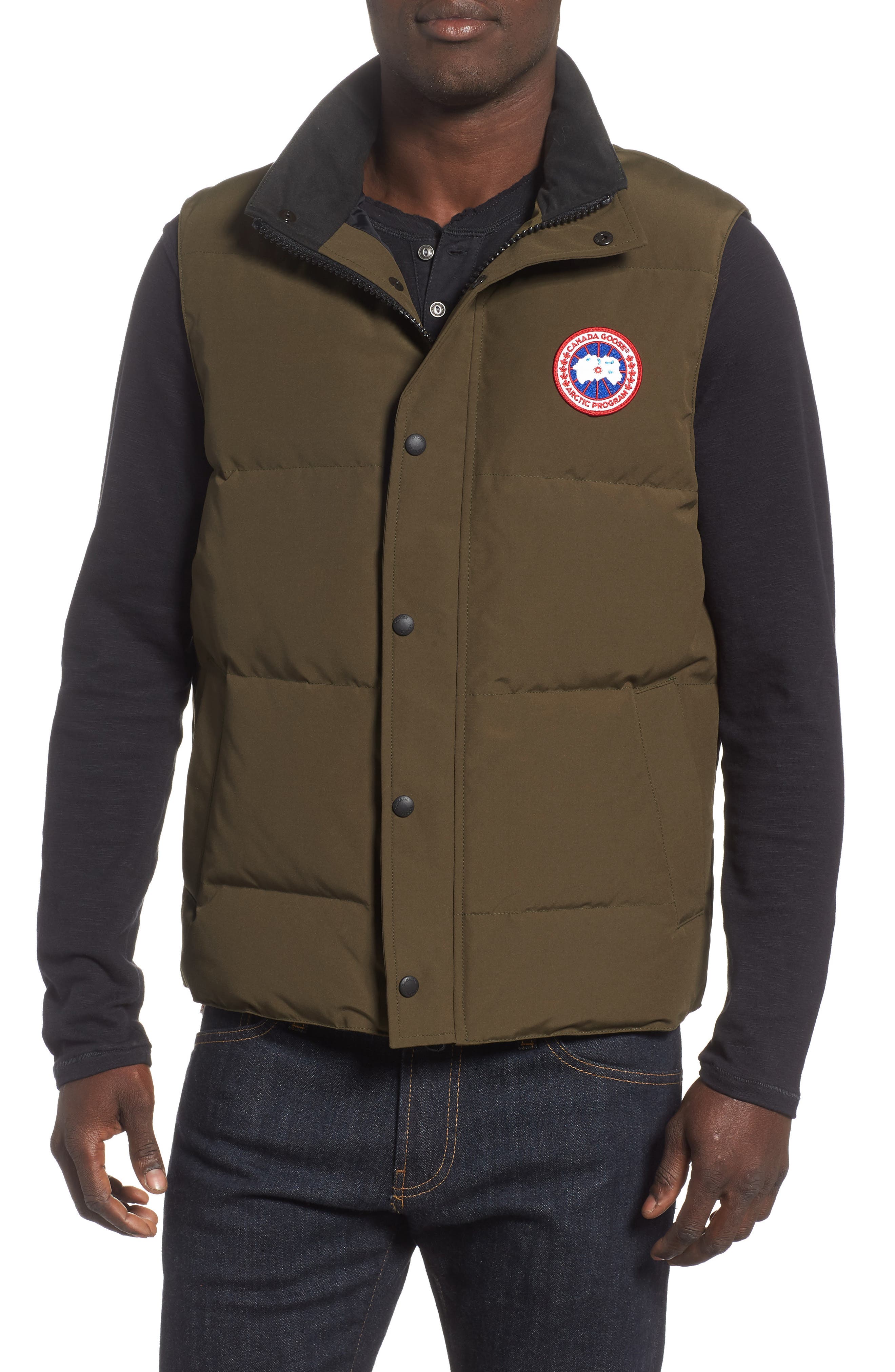 Canada Goose Garson Regular Fit Quilted Down Vest, Green