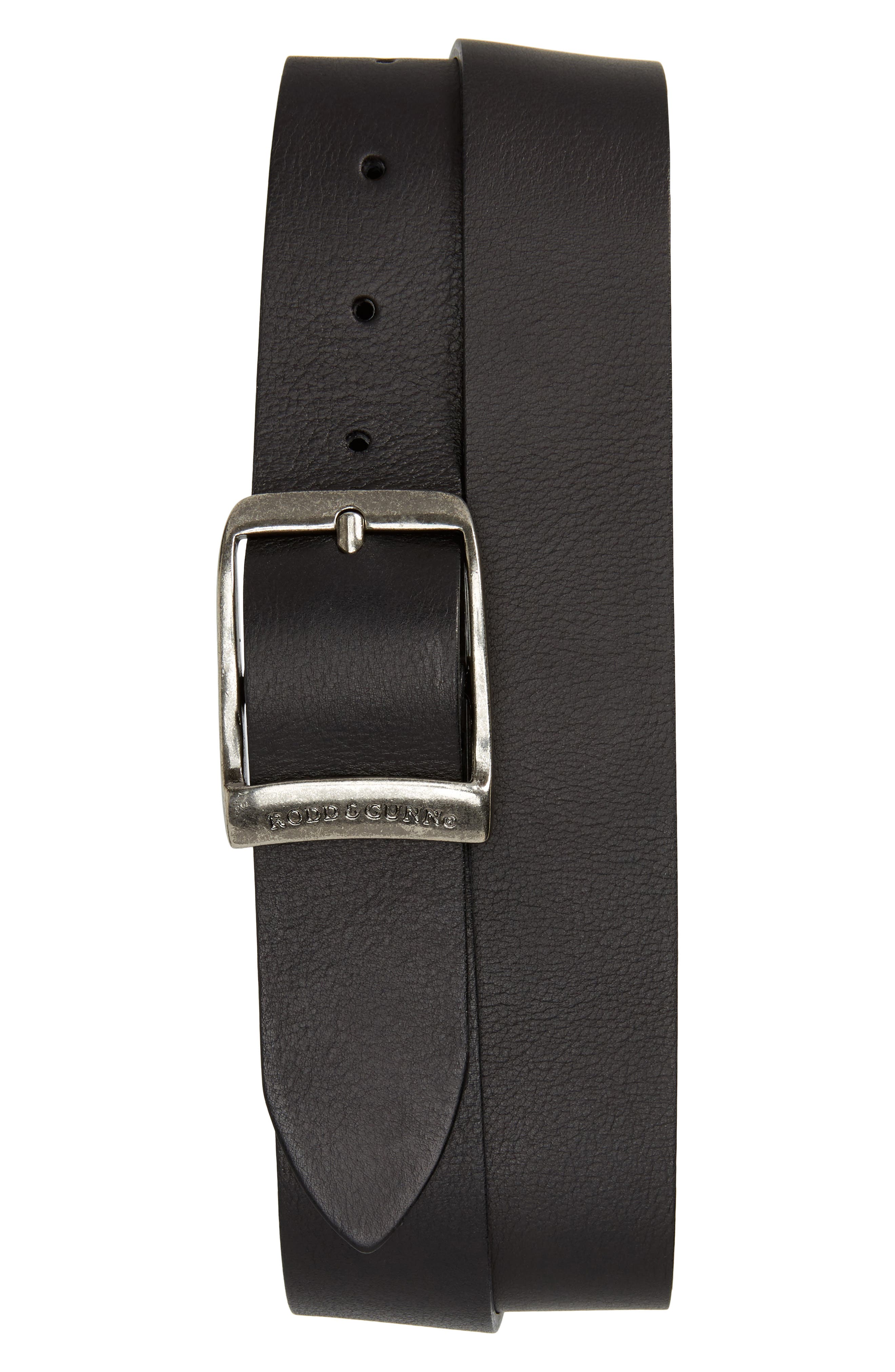 Rodd & Gunn Cornonet Crescent Leather Belt, Nero
