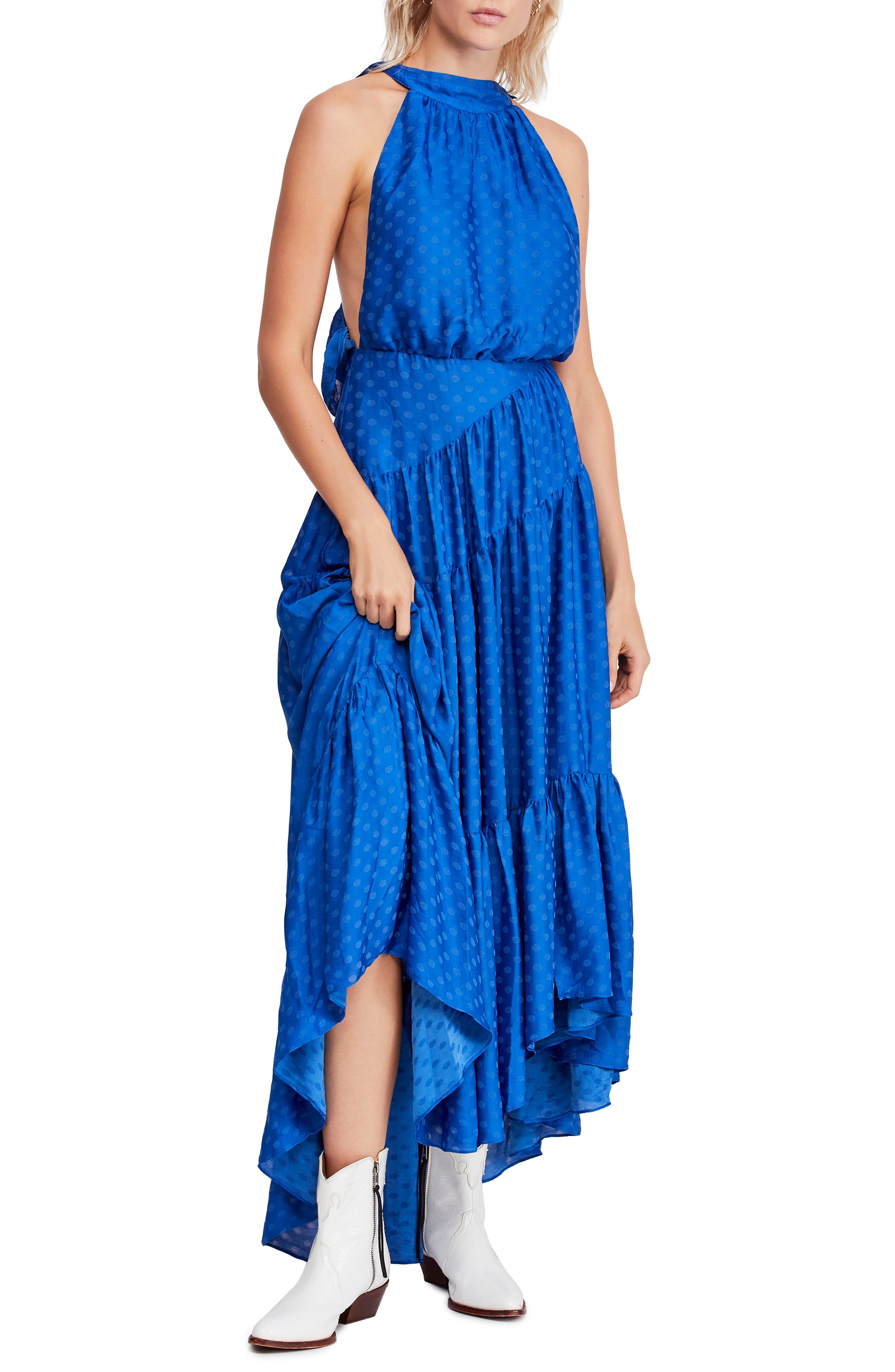 Free People Wild Heart Maxi Dress, Blue