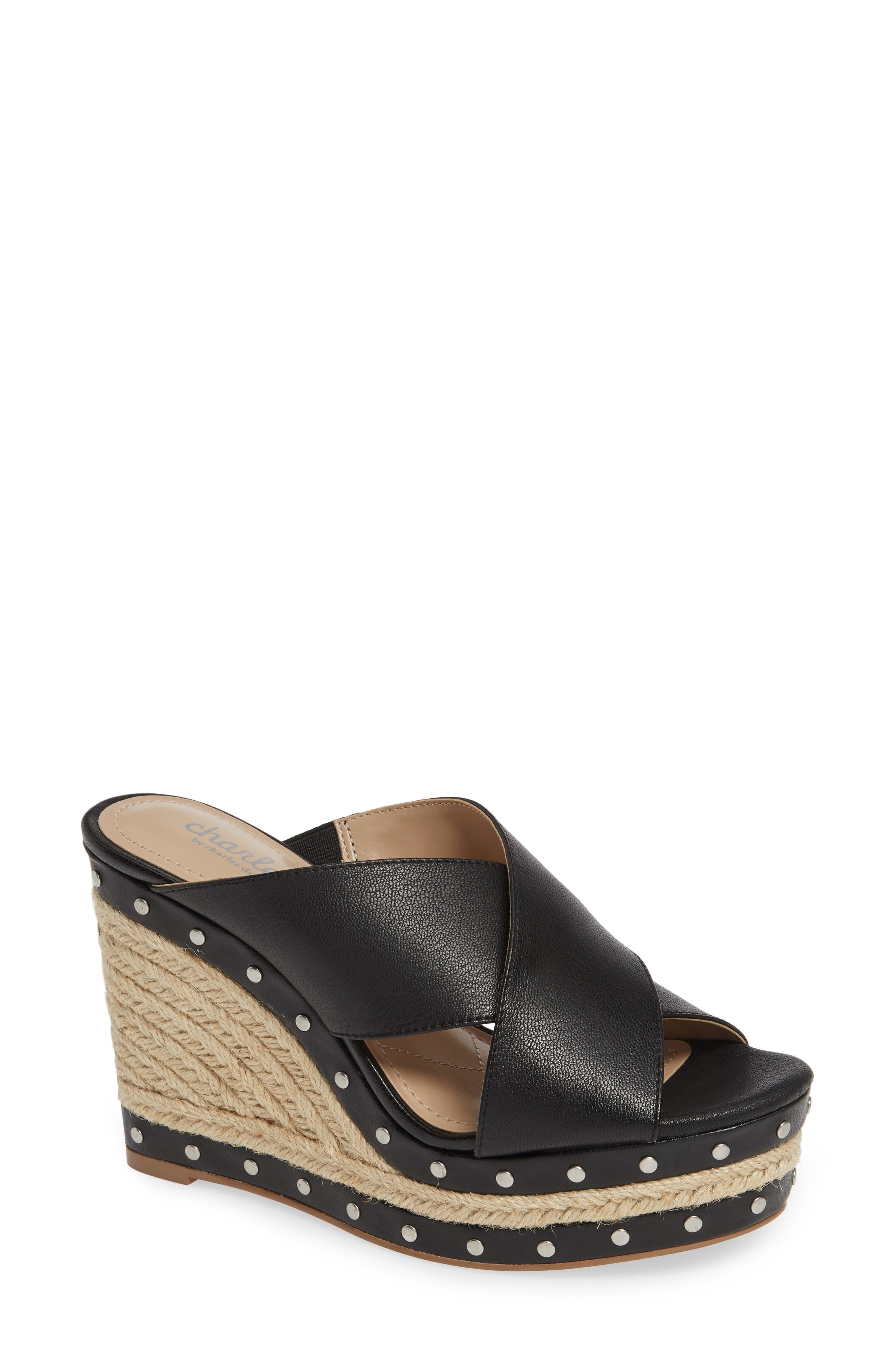 Charles By Charles David Leilani Espadrille Slide Sandal, Black