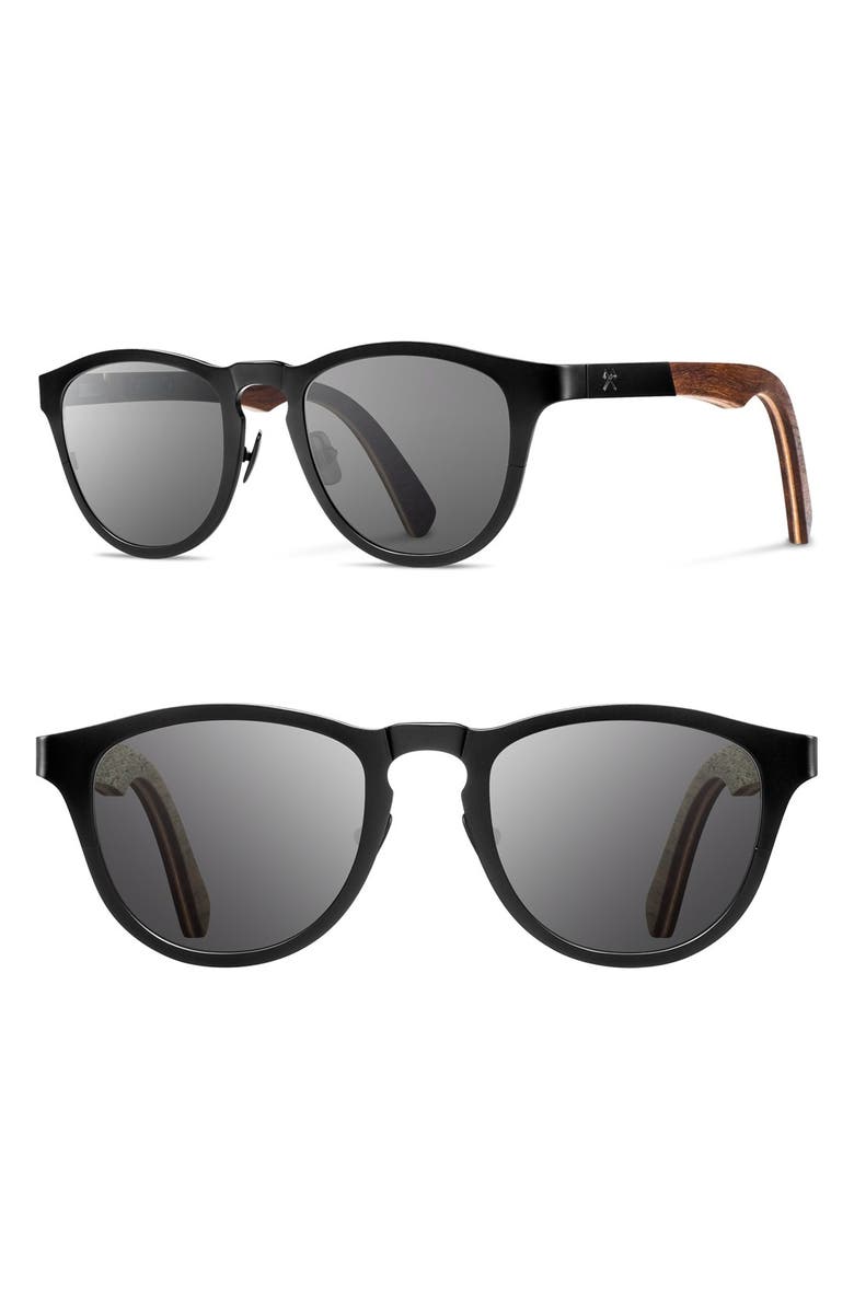 Shwood 'Francis' 49mm Titanium & Wood Sunglasses | Nordstrom