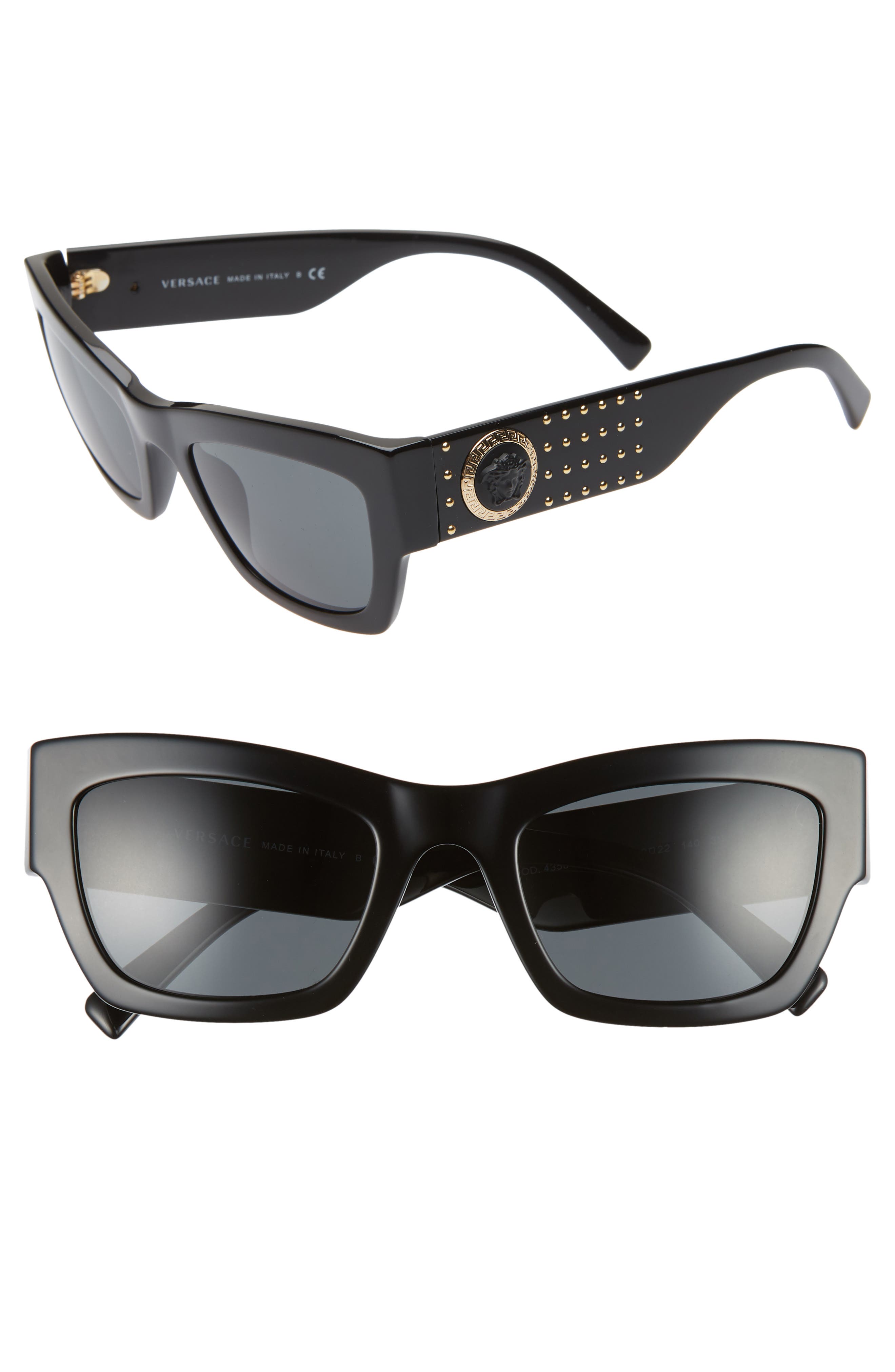 versace 52mm square sunglasses