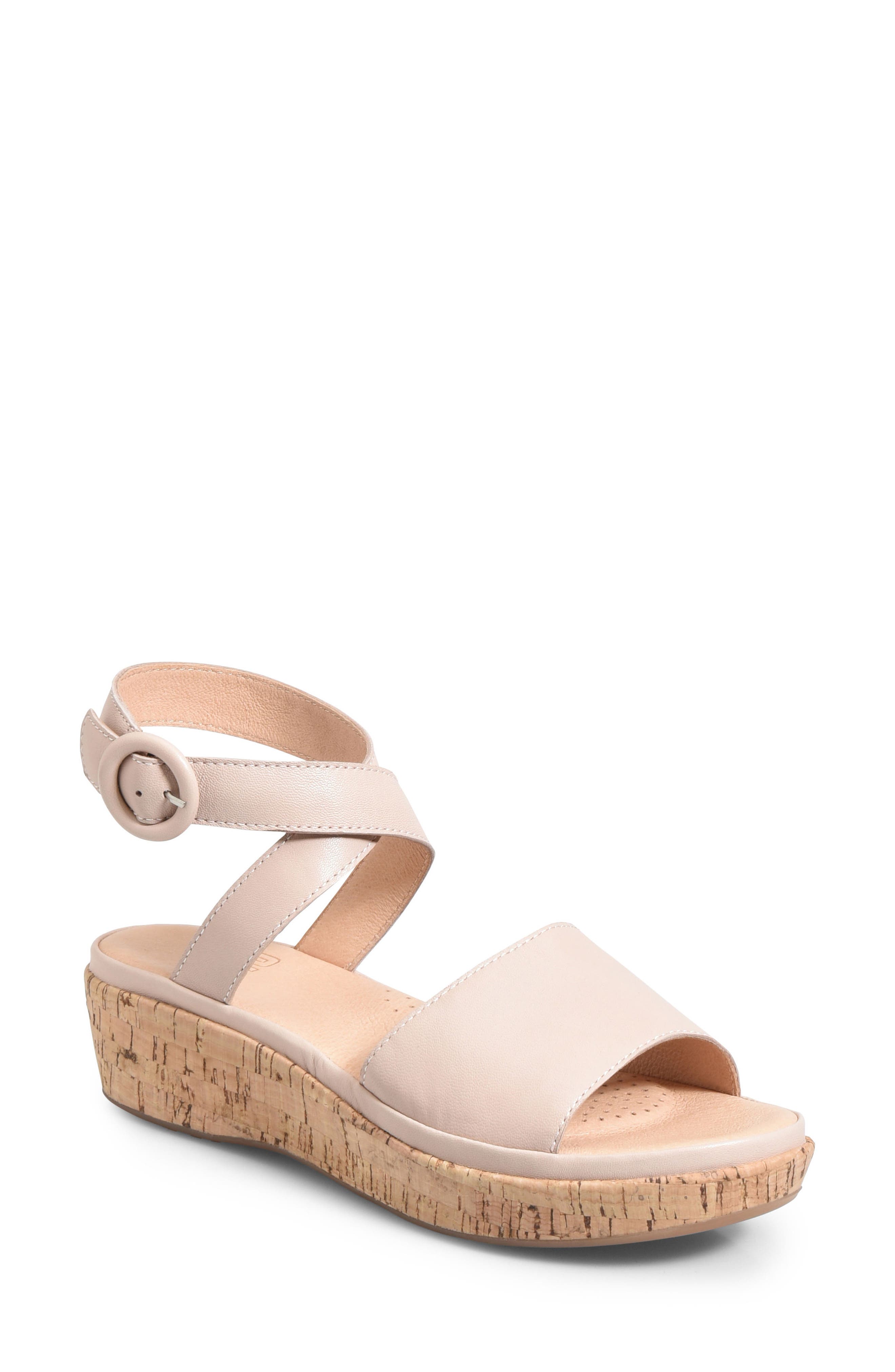 Dreamy Platform Wedge Sandal, Main, color, LIGHT PINK LEATHER