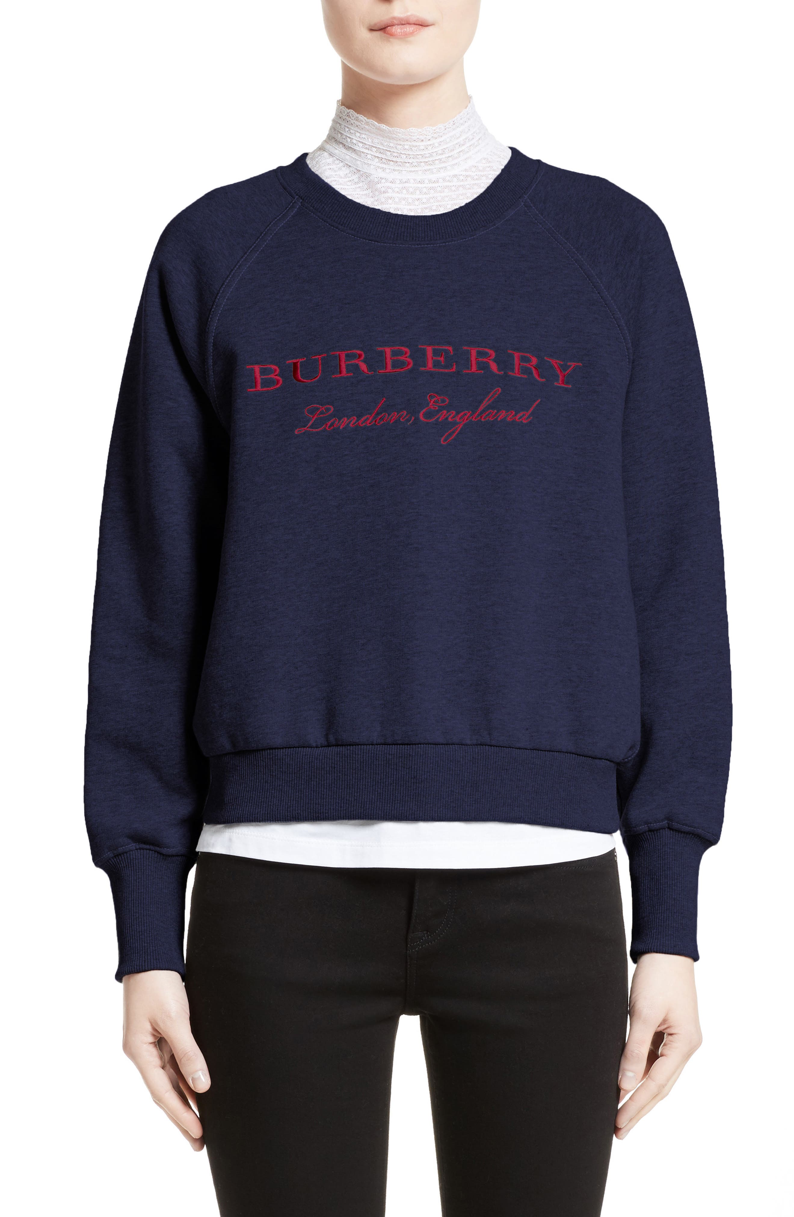 Burberry Torto Embroidered Sweatshirt, Blue