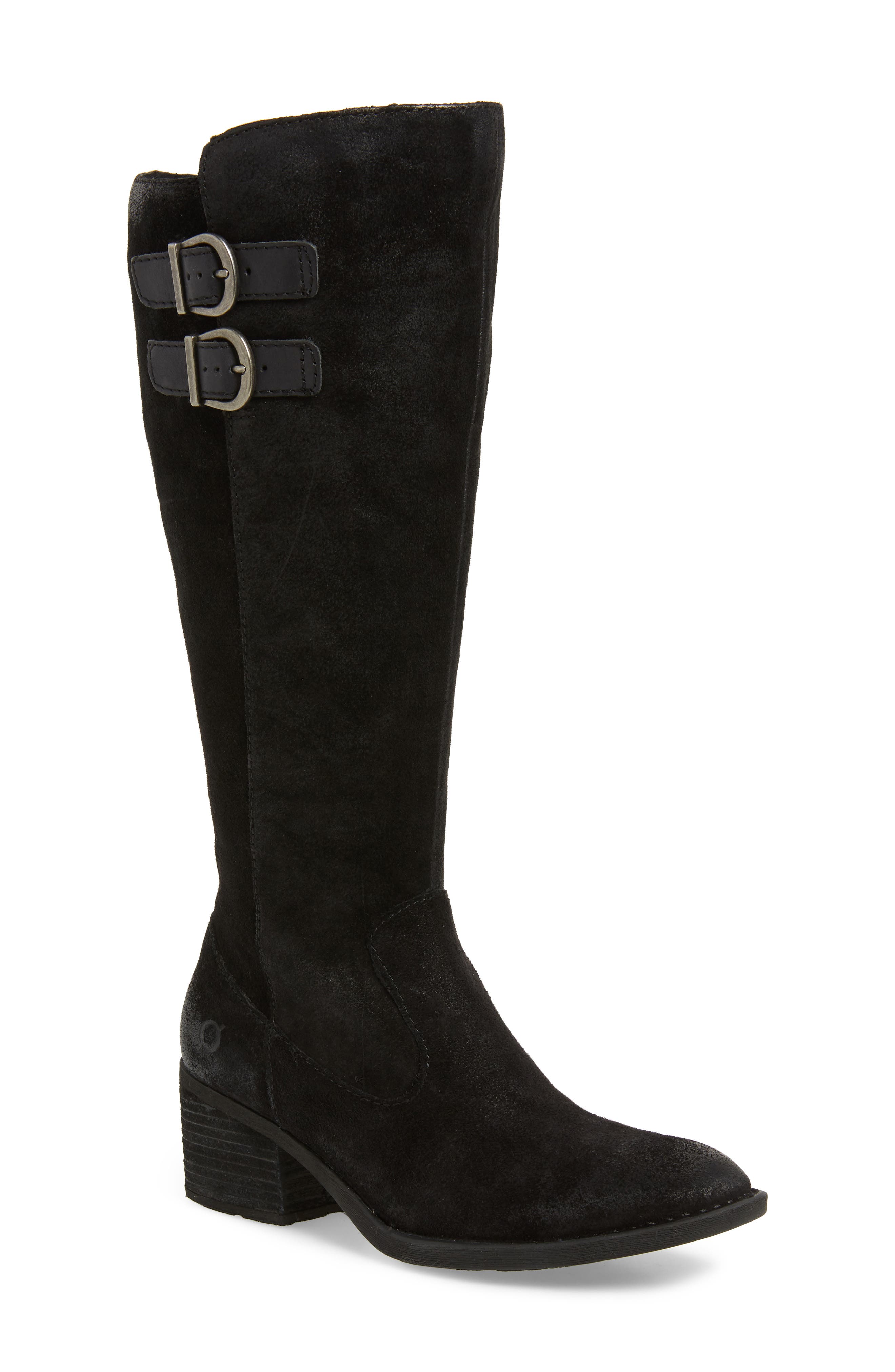 B?rn Basil Knee High Boot Wide Calf- Black