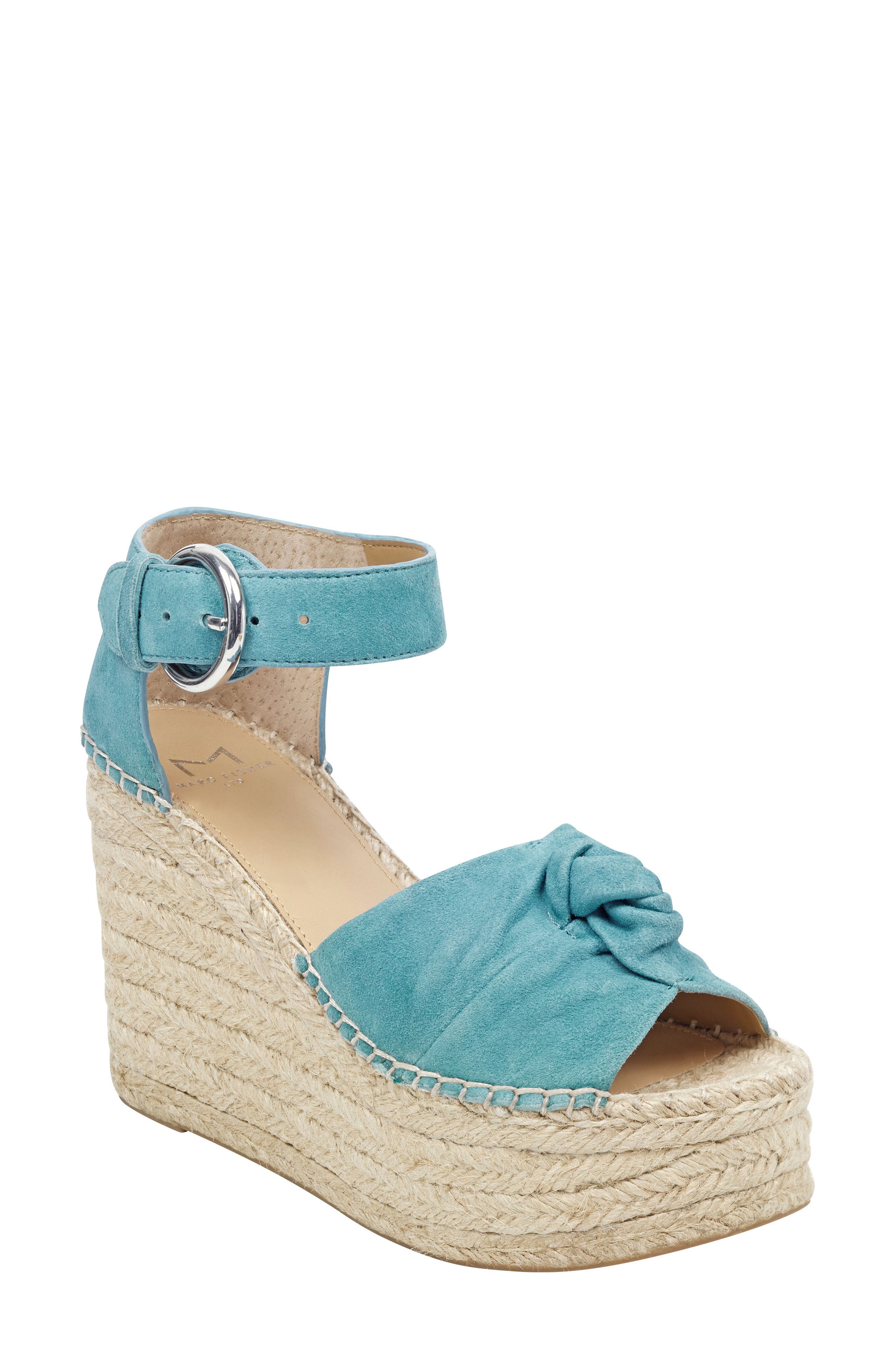 Marc Fisher Ltd Anty Platform Espadrille Sandal, Blue