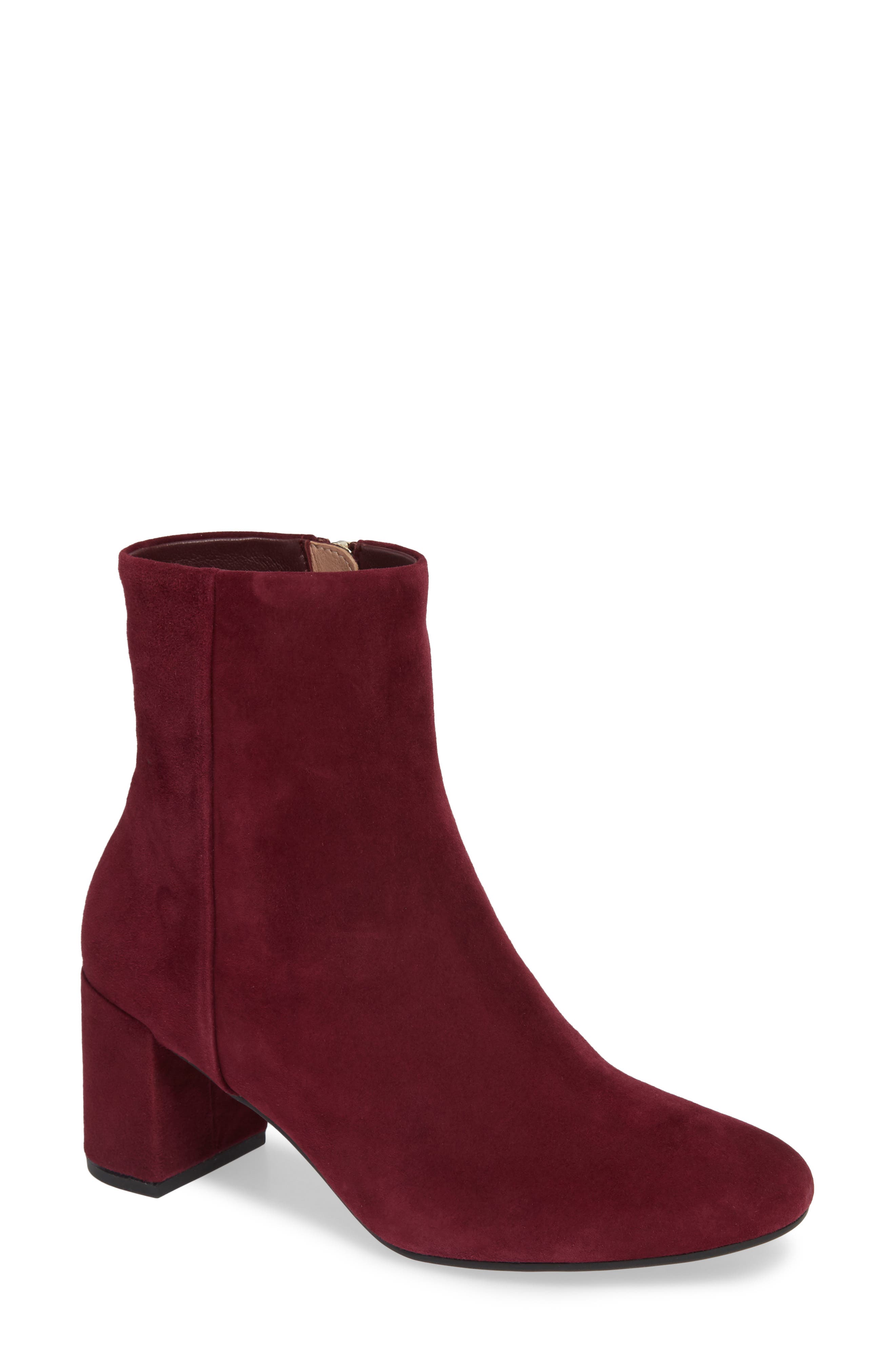 Taryn Rose Cassidy Block Heel Bootie, Red