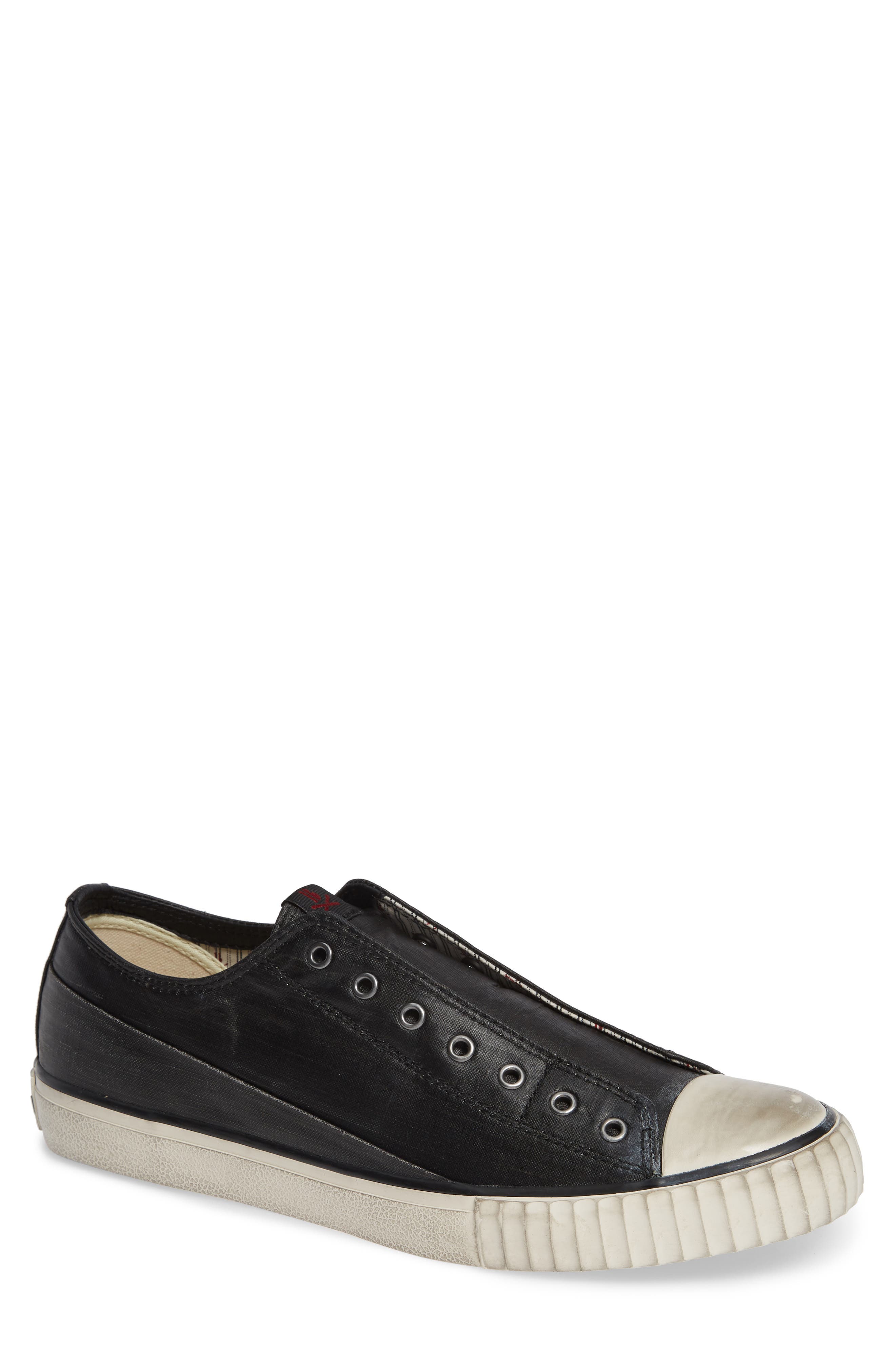 Bootleg By John Varvatos Linen Laceless Sneaker, Black