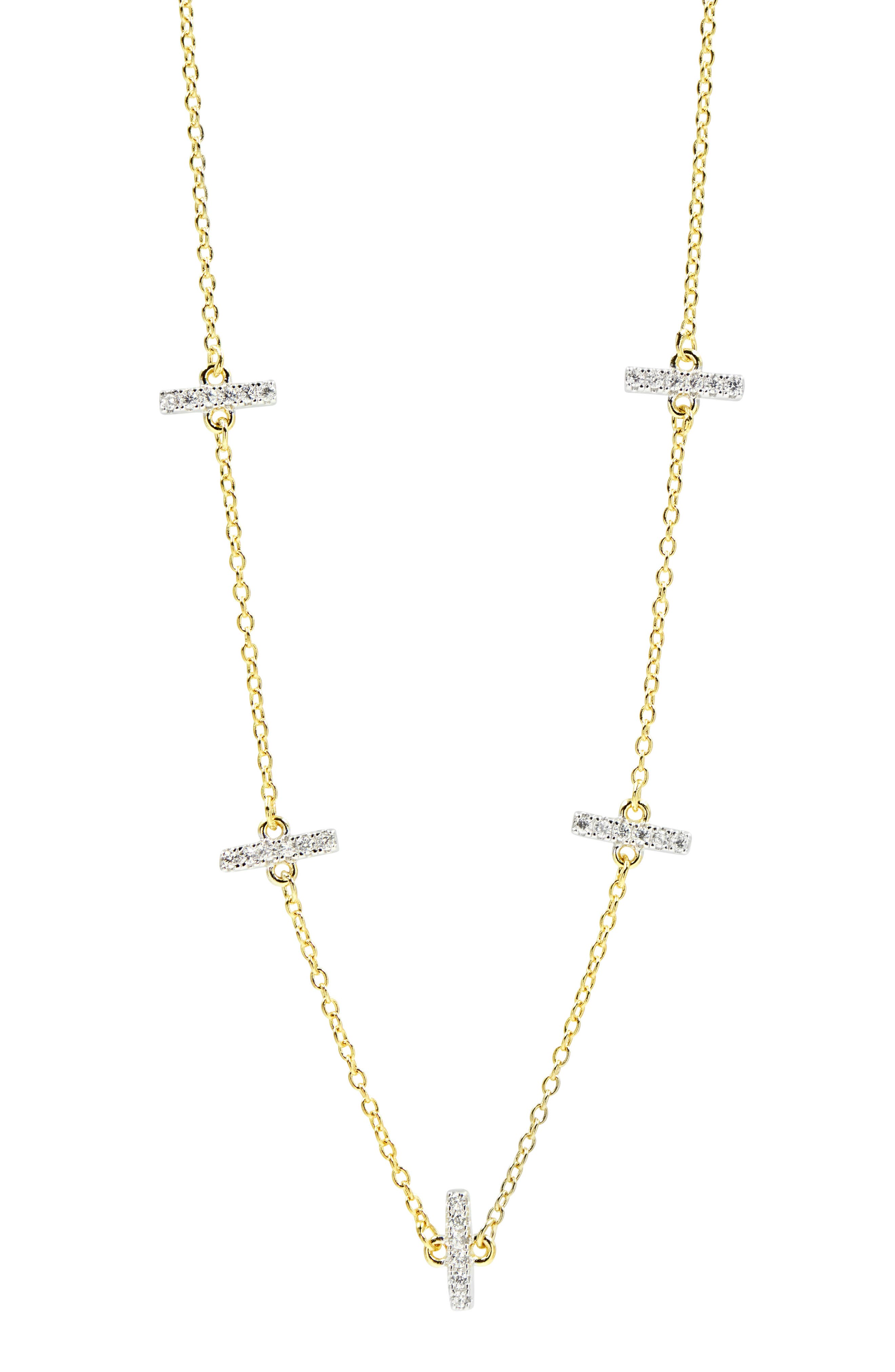 Freida Rothman Accessories RADIANCE CRYSTAL STATION NECKLACE