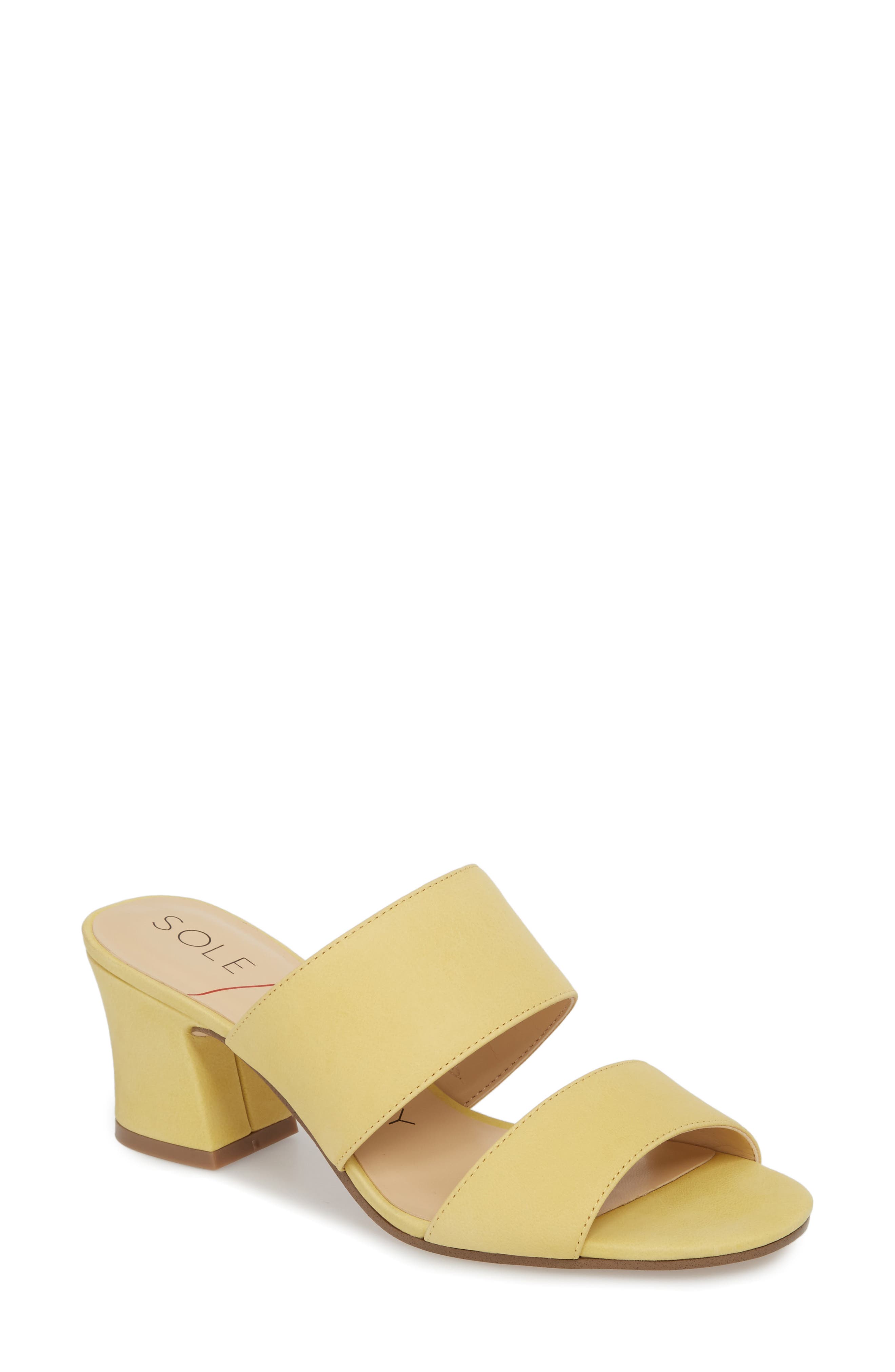 Sole Society Heline Slide Sandal- Yellow