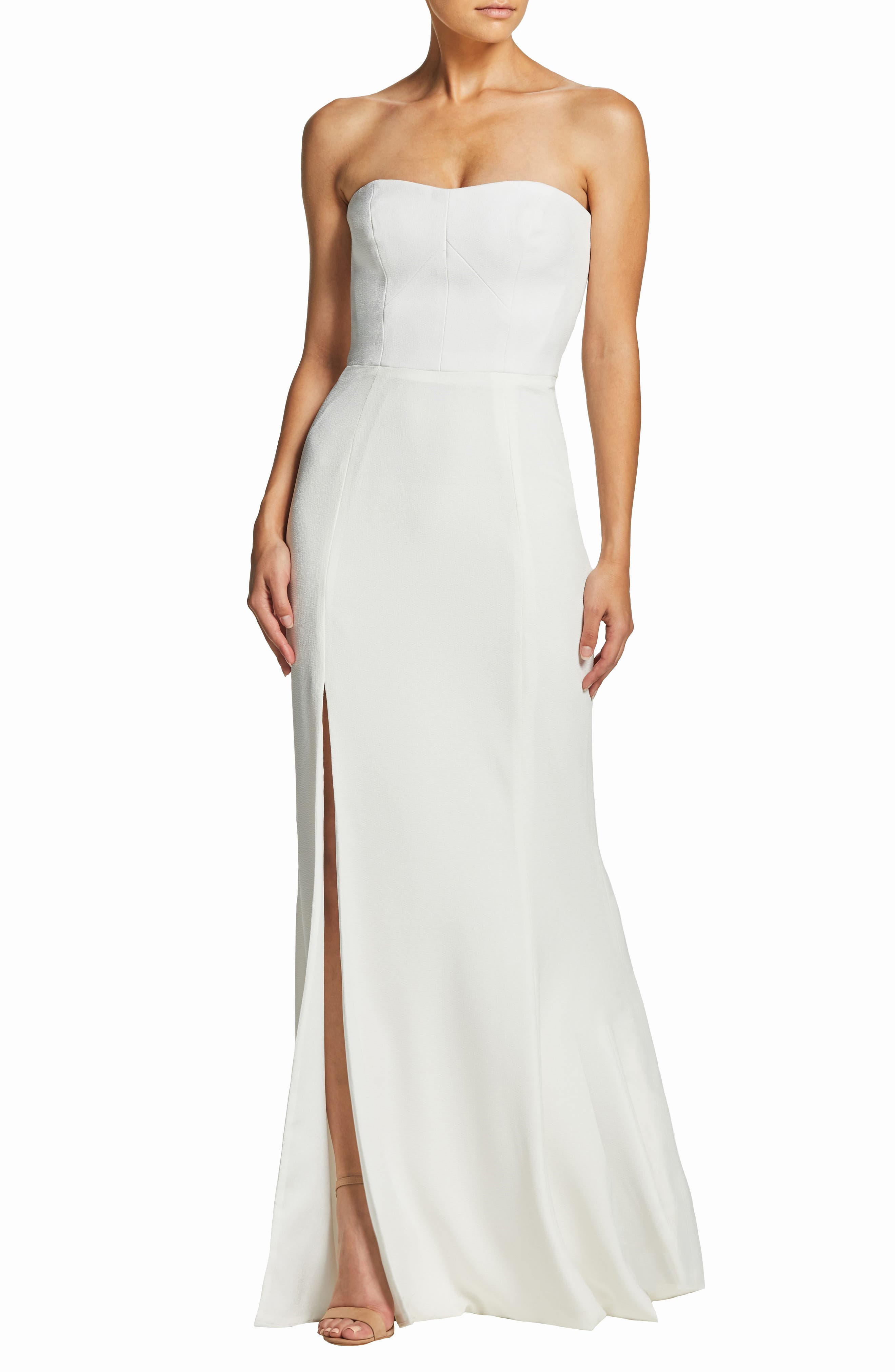 Dress The Population Ellen Strapless Gown, Ivory
