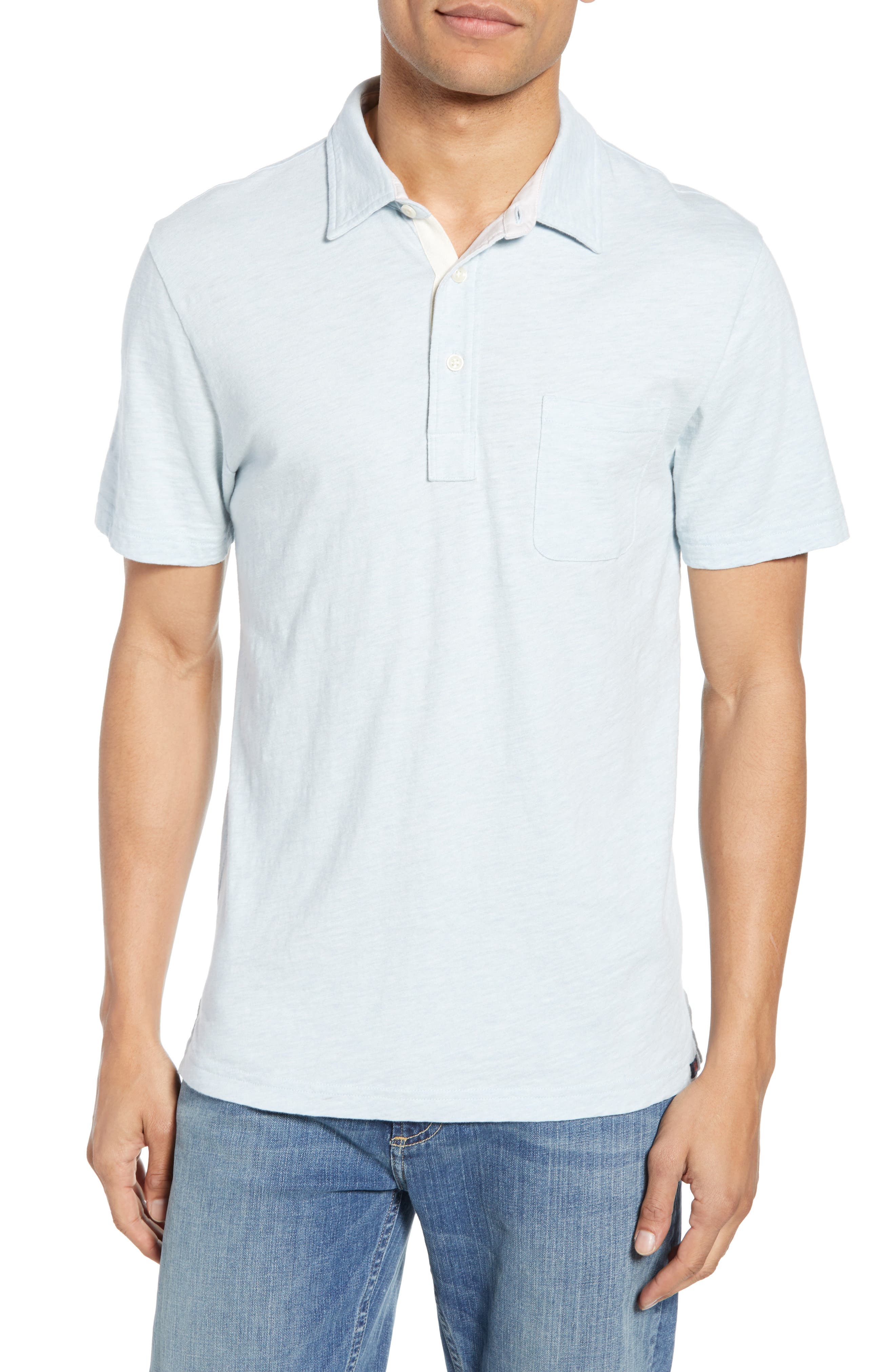 Faherty Bliss Regular Fit Polo, Blue