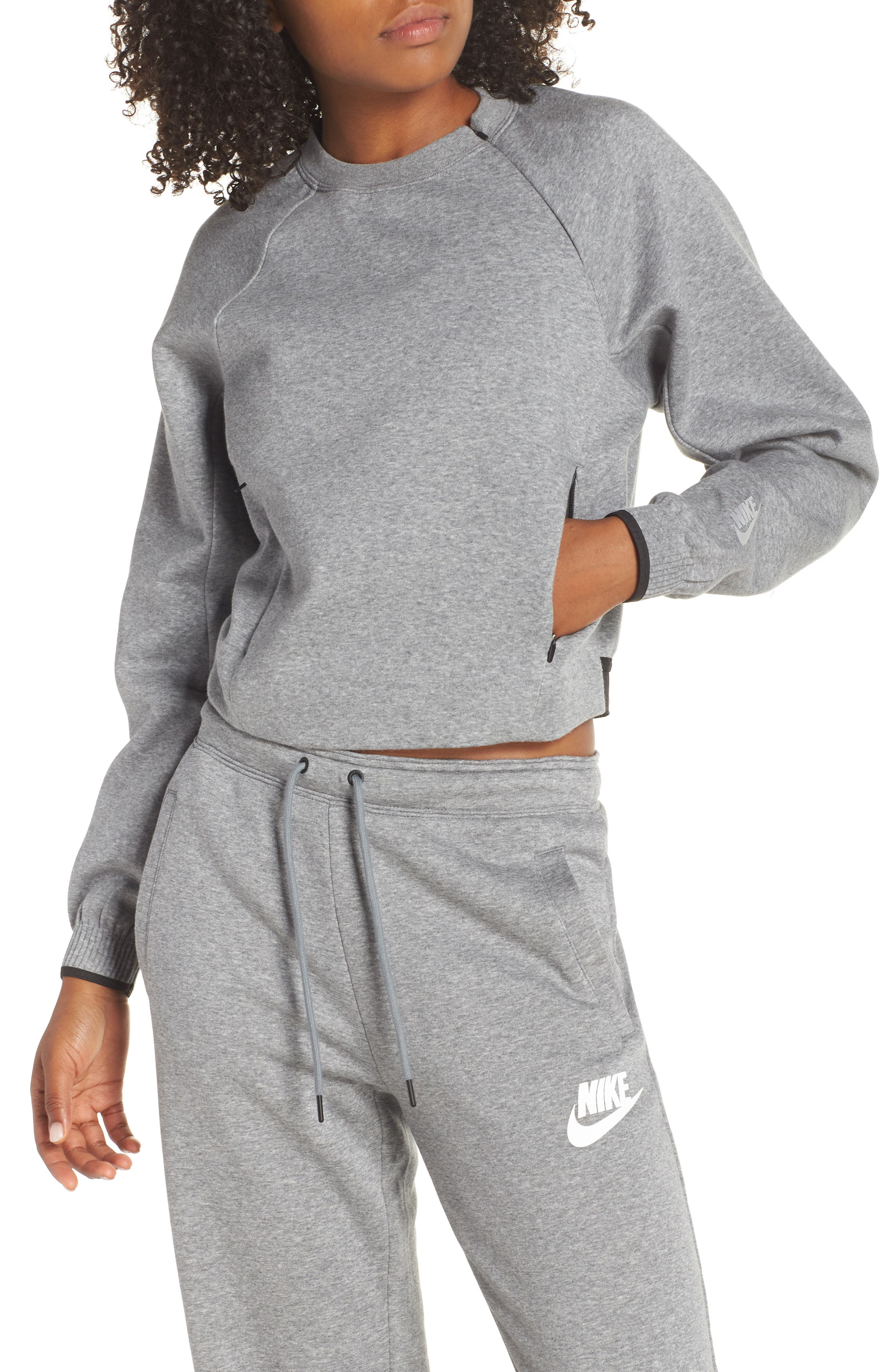 Nike Nikelab Collection Fleece Crew, Grey