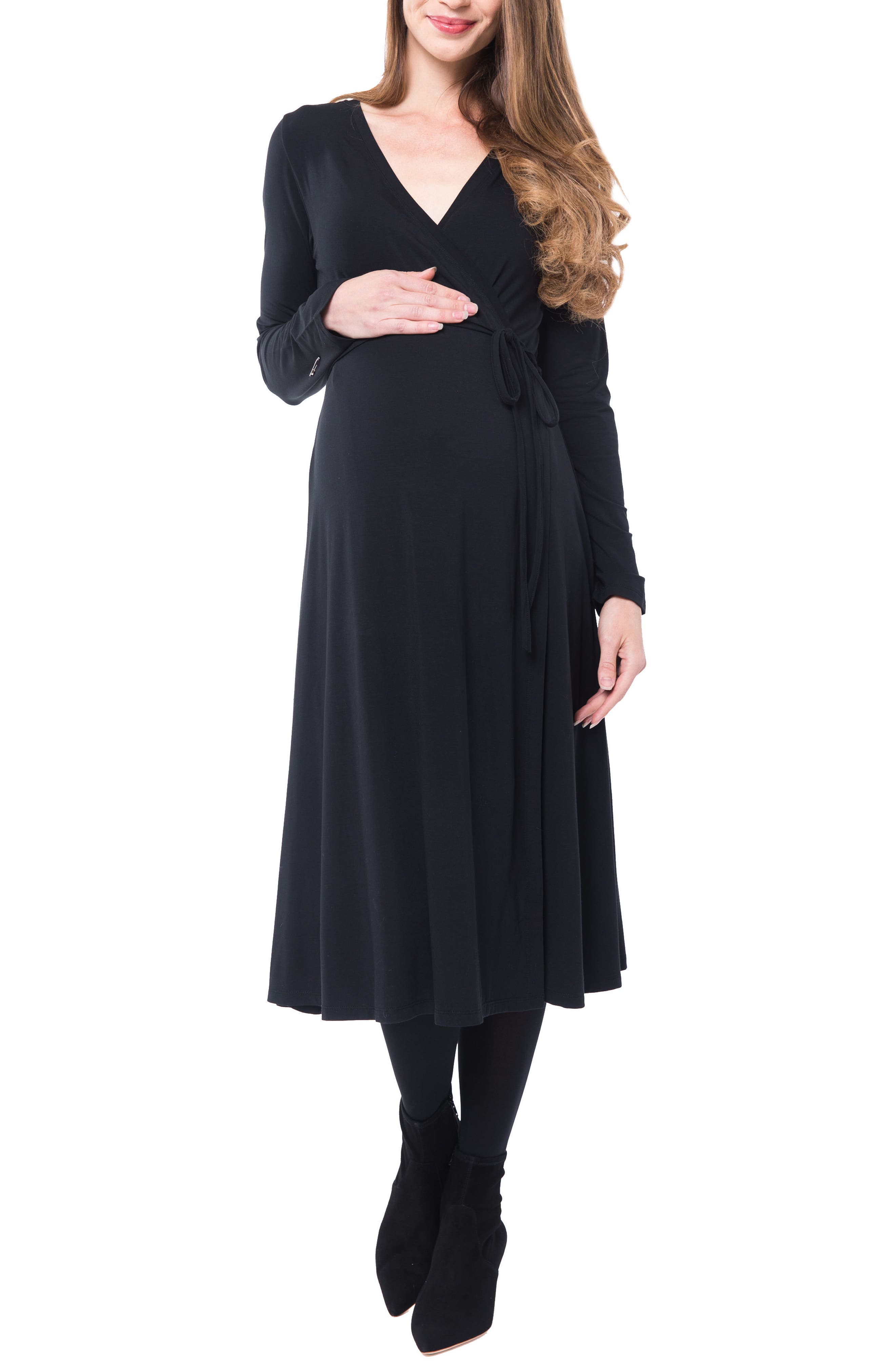 Nom Maternity Tessa Jersey Maternity/nursing Wrap Dress