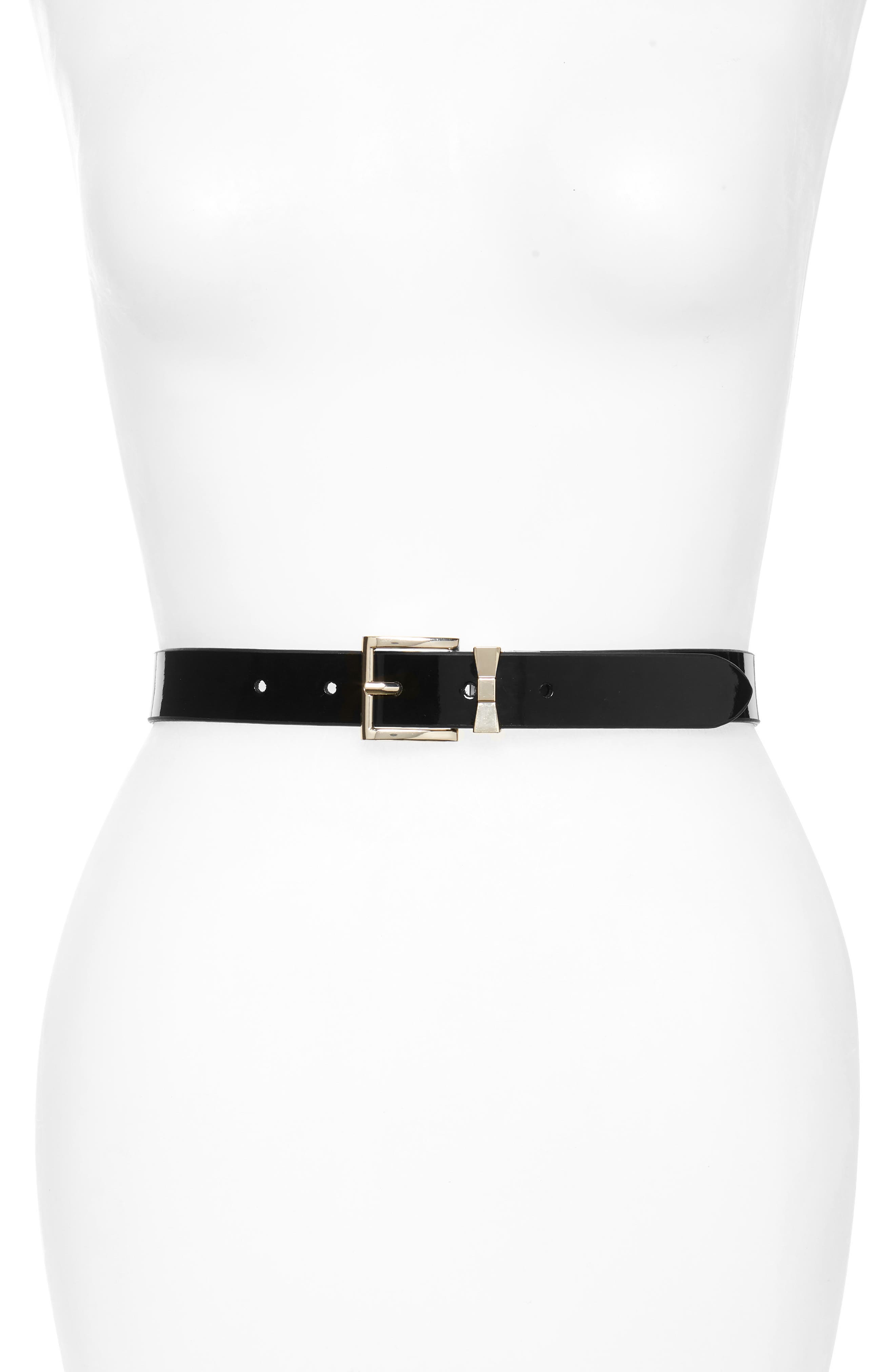 Kate Spade New York Reversible Belt, Black/ Gold/ Pale Pol Gold