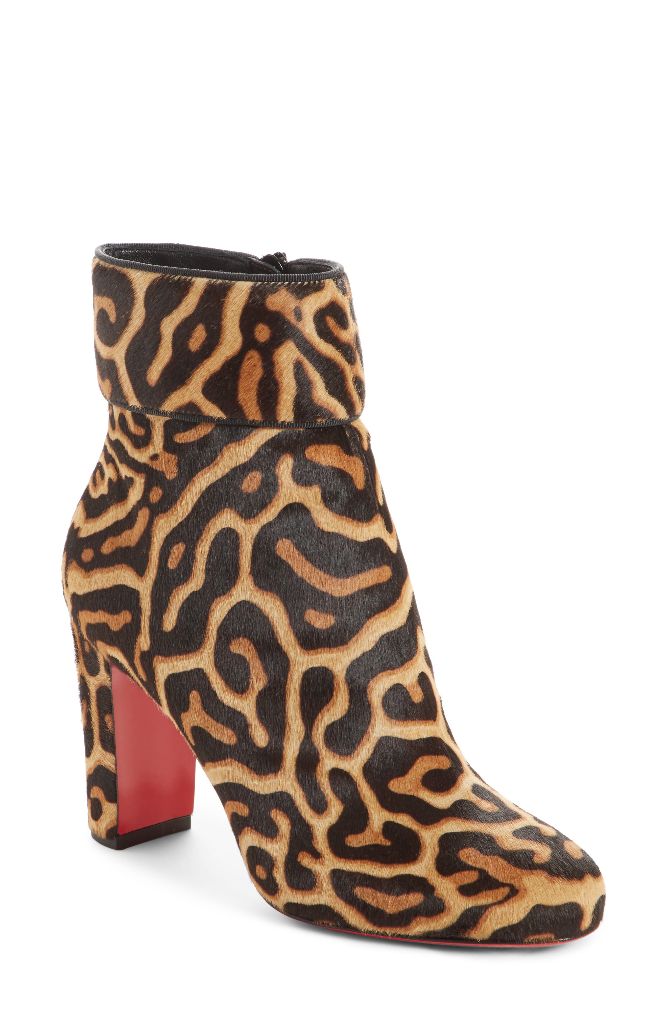 Christian Louboutin Moulamax Genuine Calf Hair Bootie - Brown