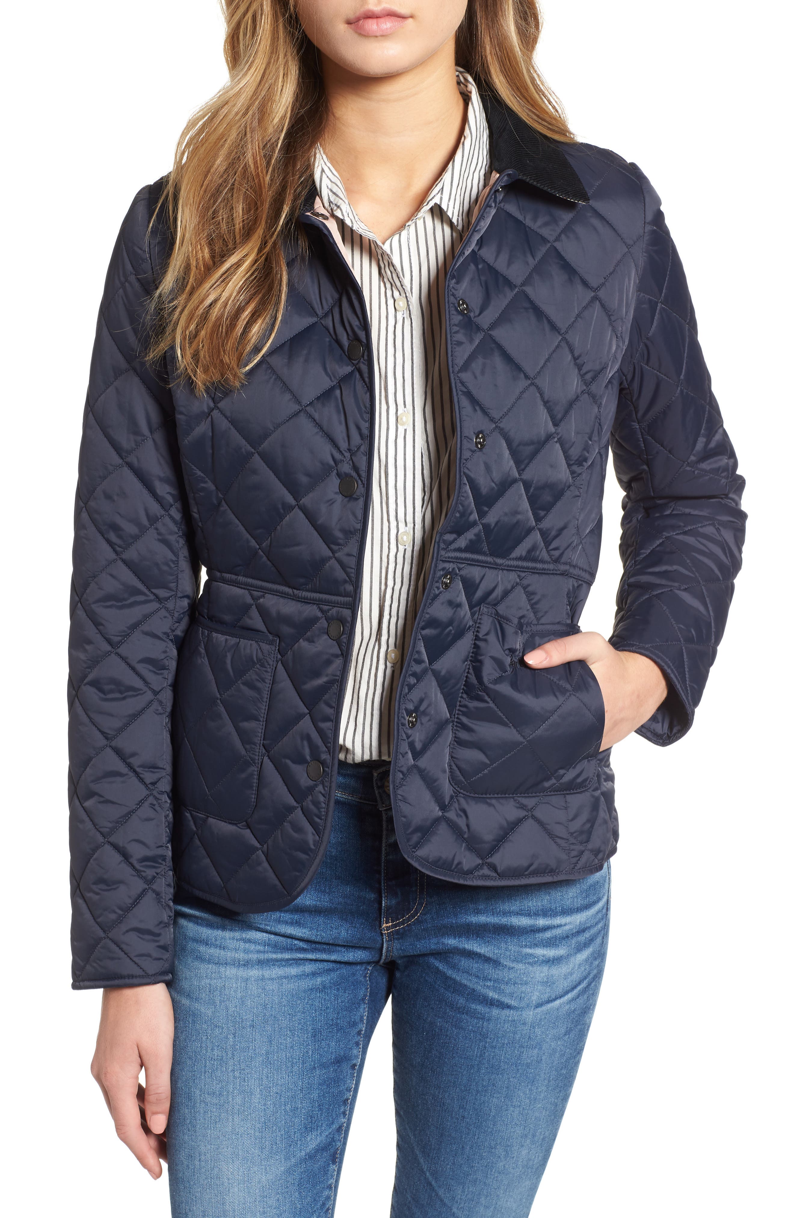 Barbour Deveron Quilted Jacket, US / 16 UK - Blue