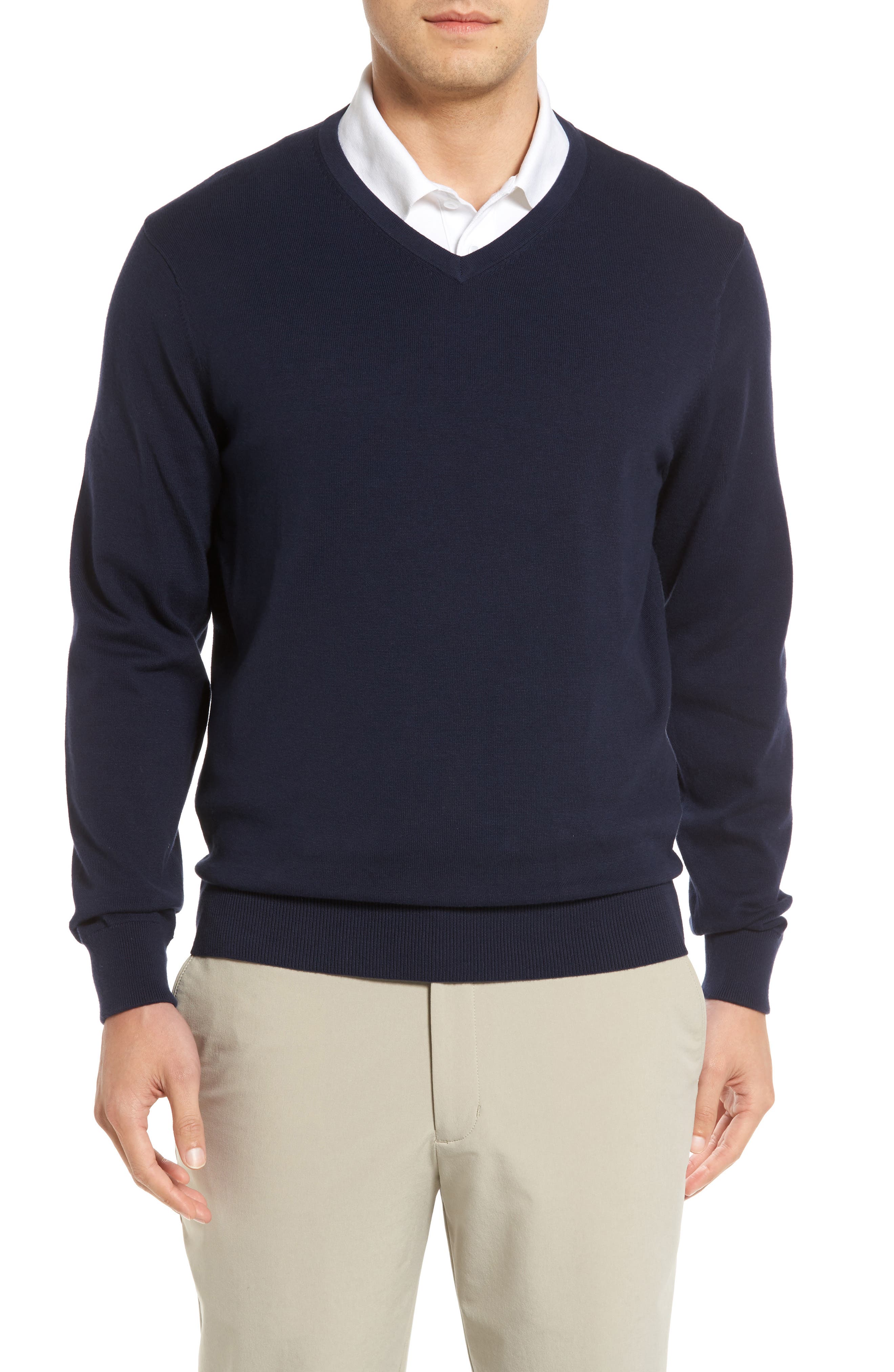 Cutter & Buck Lakemont V-Neck Sweater, Blue