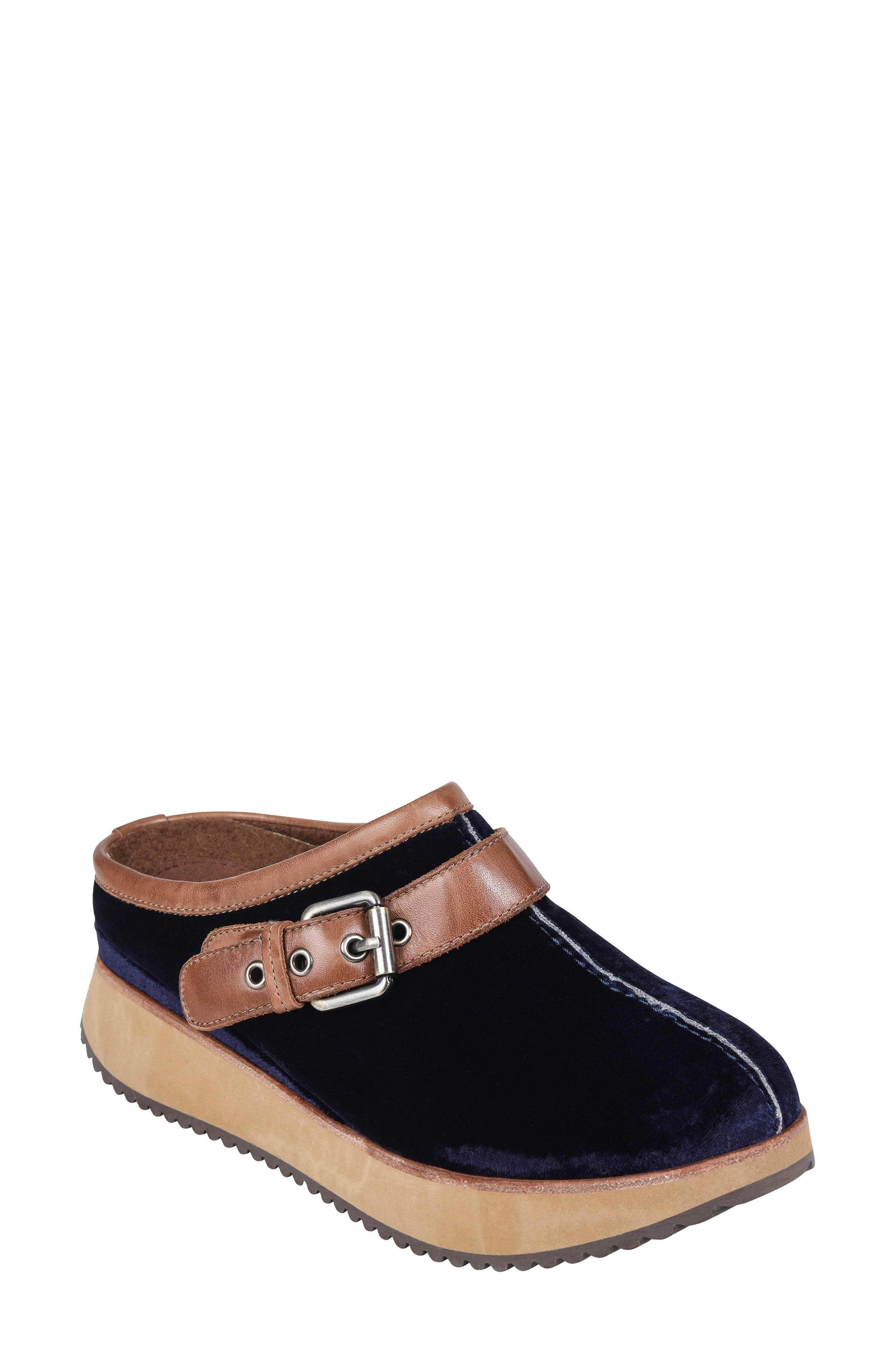 Earth Lyra Buckle Clog- Blue