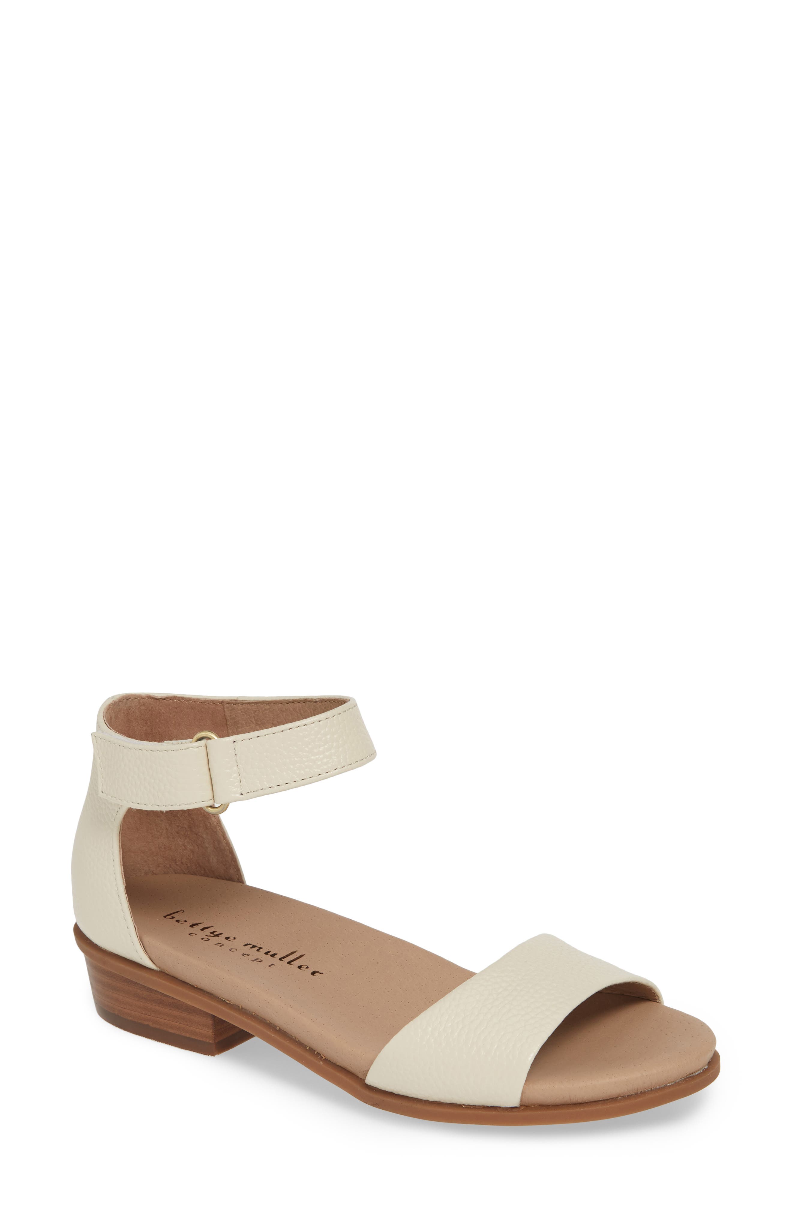 Bettye Muller Concepts Bello Ankle Strap Sandal, White