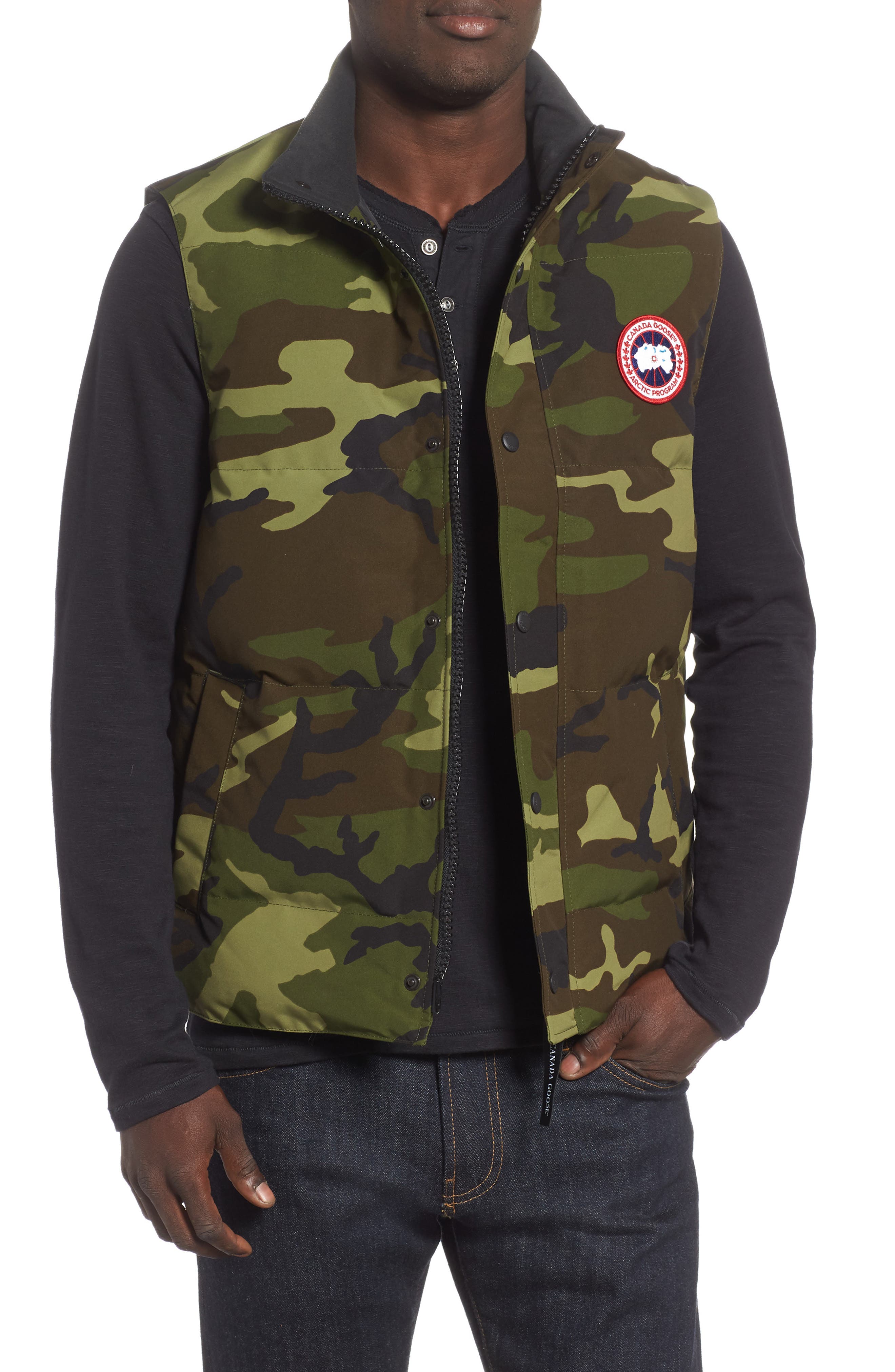Canada Goose Garson Regular Fit Quilted Down Vest, Green