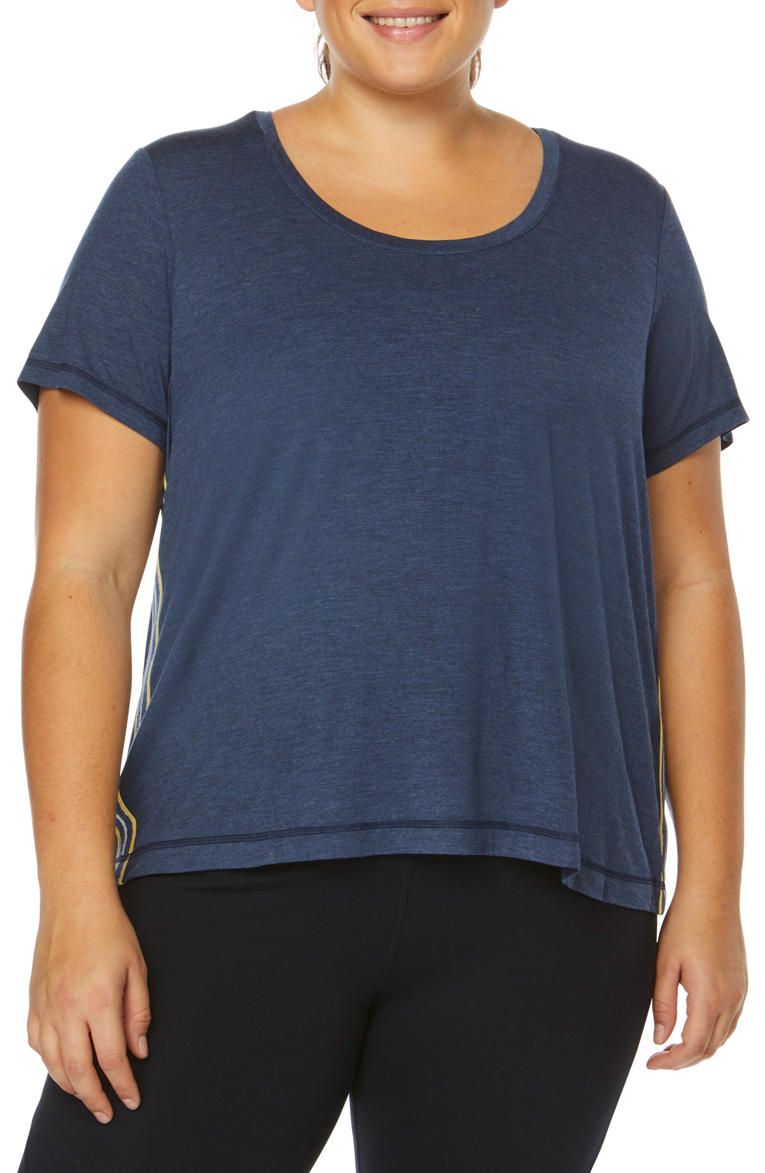 Plus Size Shape Activewear Track Star Tee, Blue