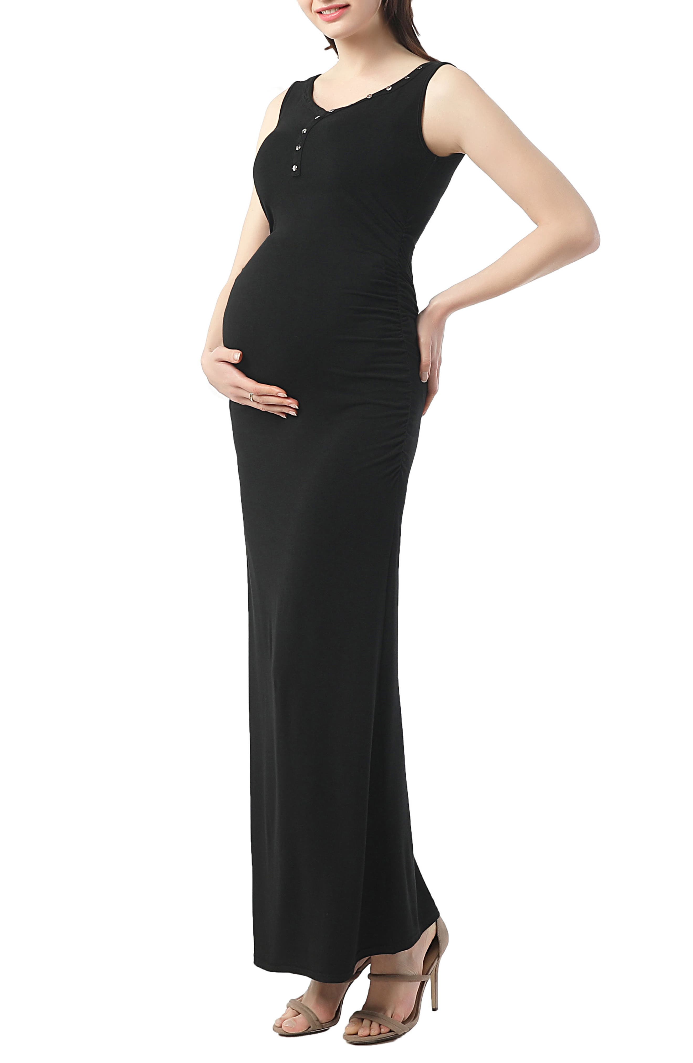 Kimi And Kai Ruby Maternity Maxi Tank Dress, Black