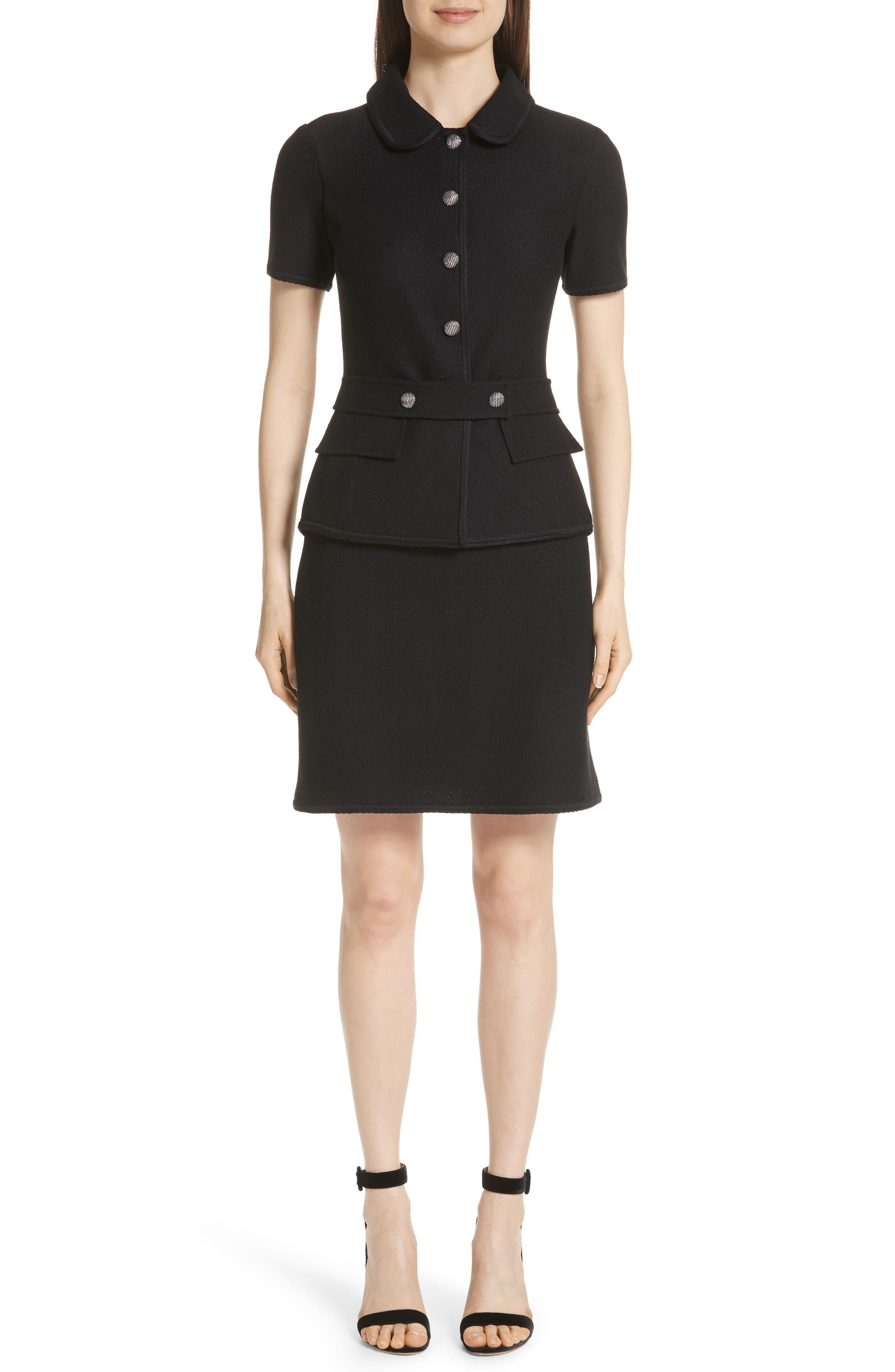 St. John Collection Gail Knit Dress, Black