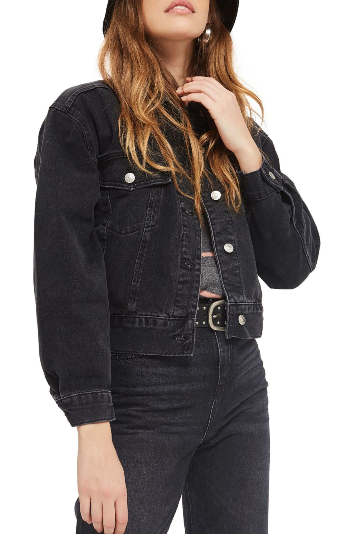 Boxy Crop Denim Jacket Nordstrom