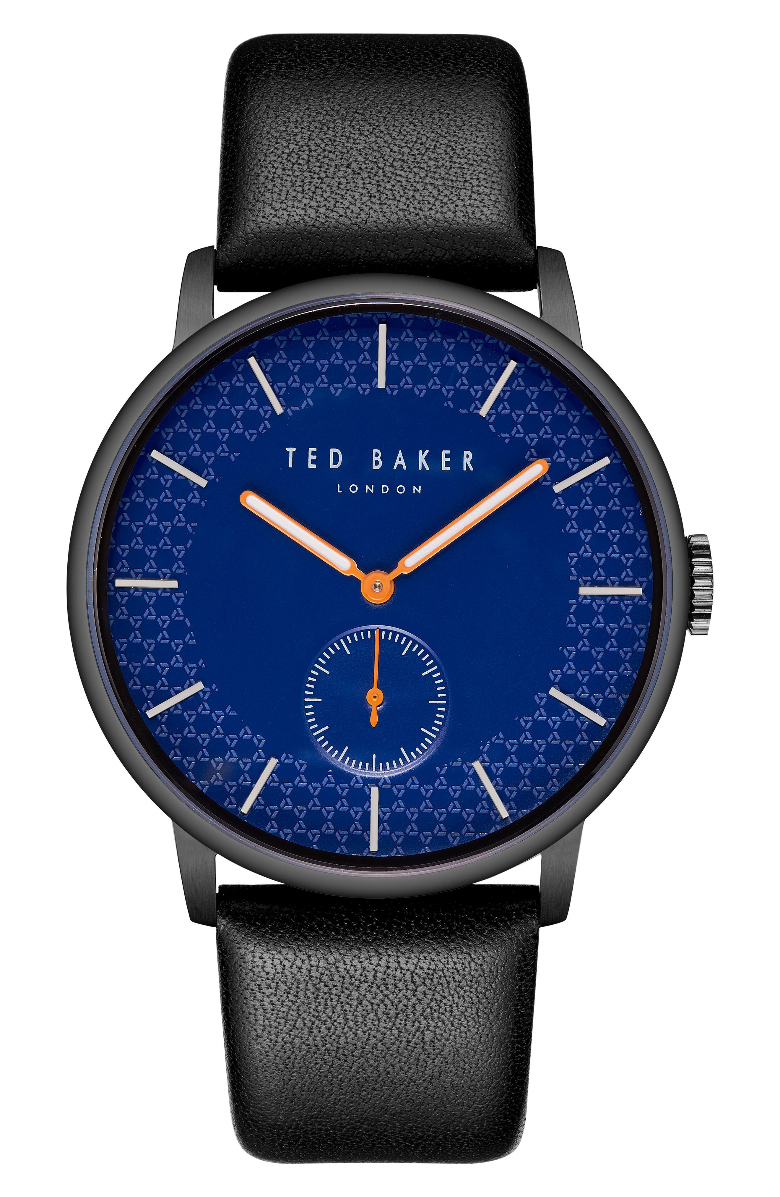 Ted Baker London James Leather Strap Watch, 4m