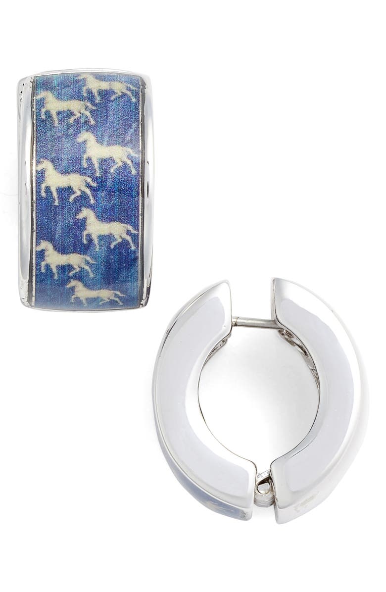 Erwin Pearl Blue Silvertone Blue Horse Earrings | Nordstrom