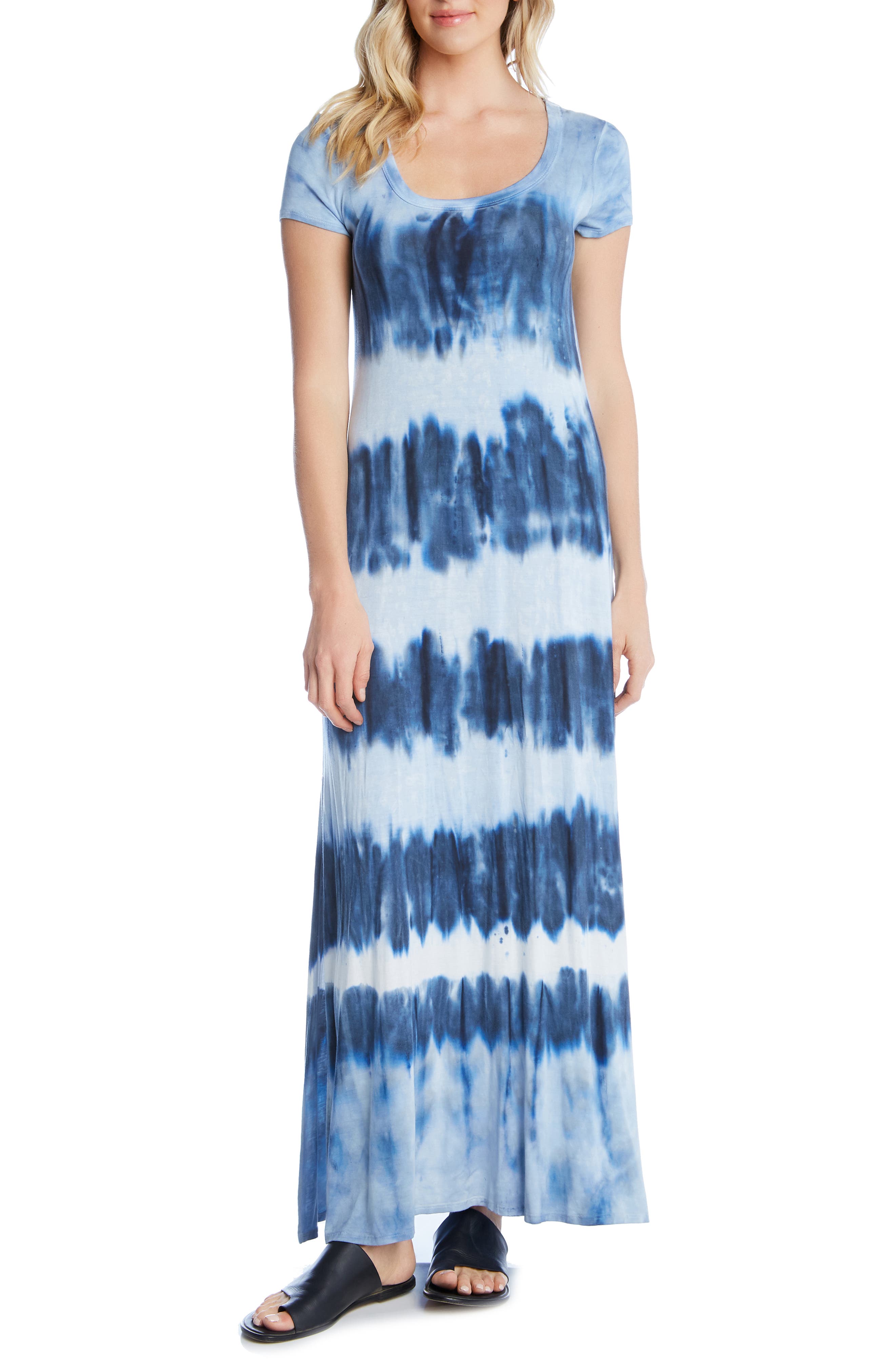 Karen Kane Tie-Dye Maxi Dress, Blue