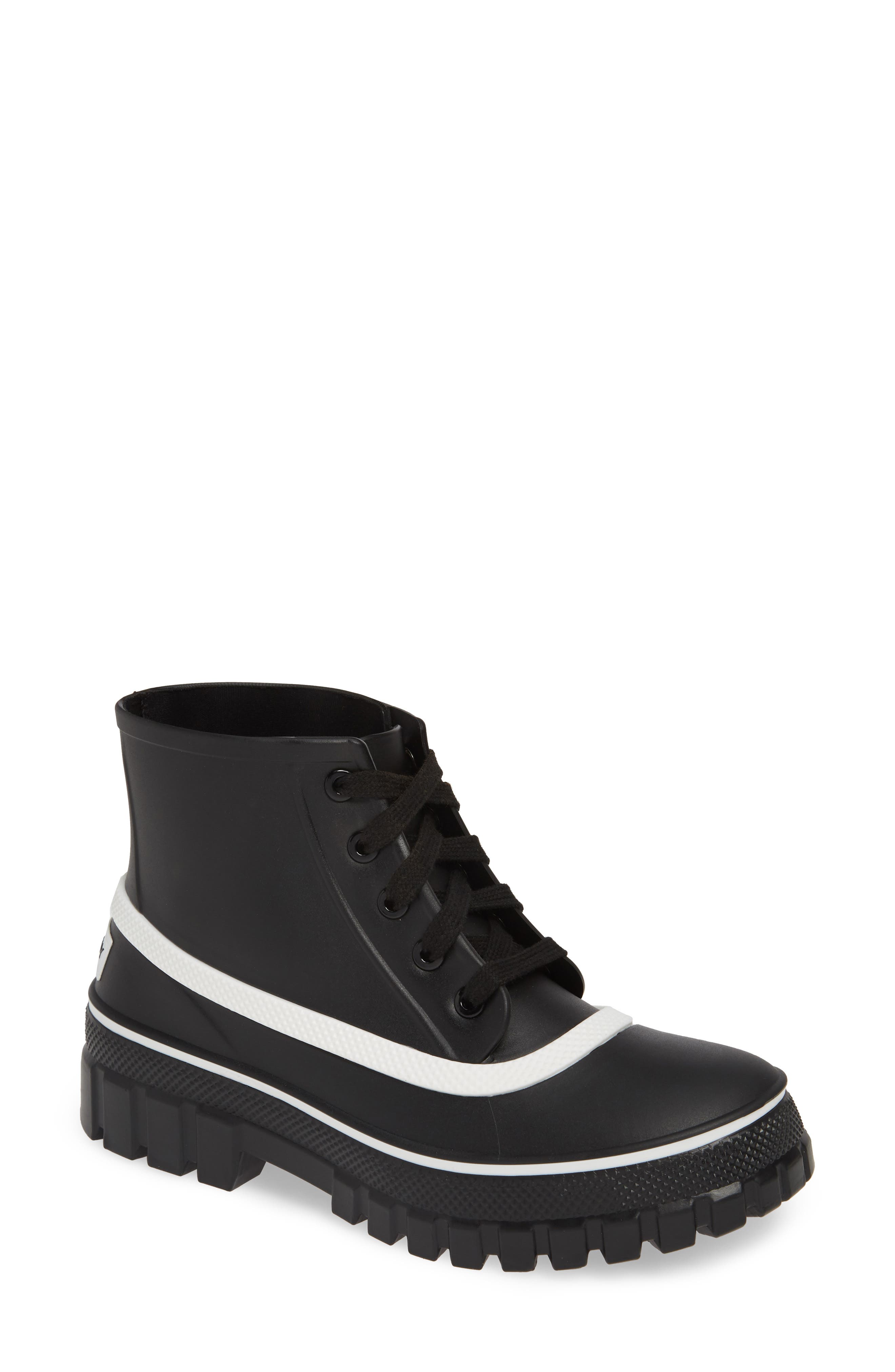 Givenchy Glaston Waterproof Ankle Rain Boot, Black
