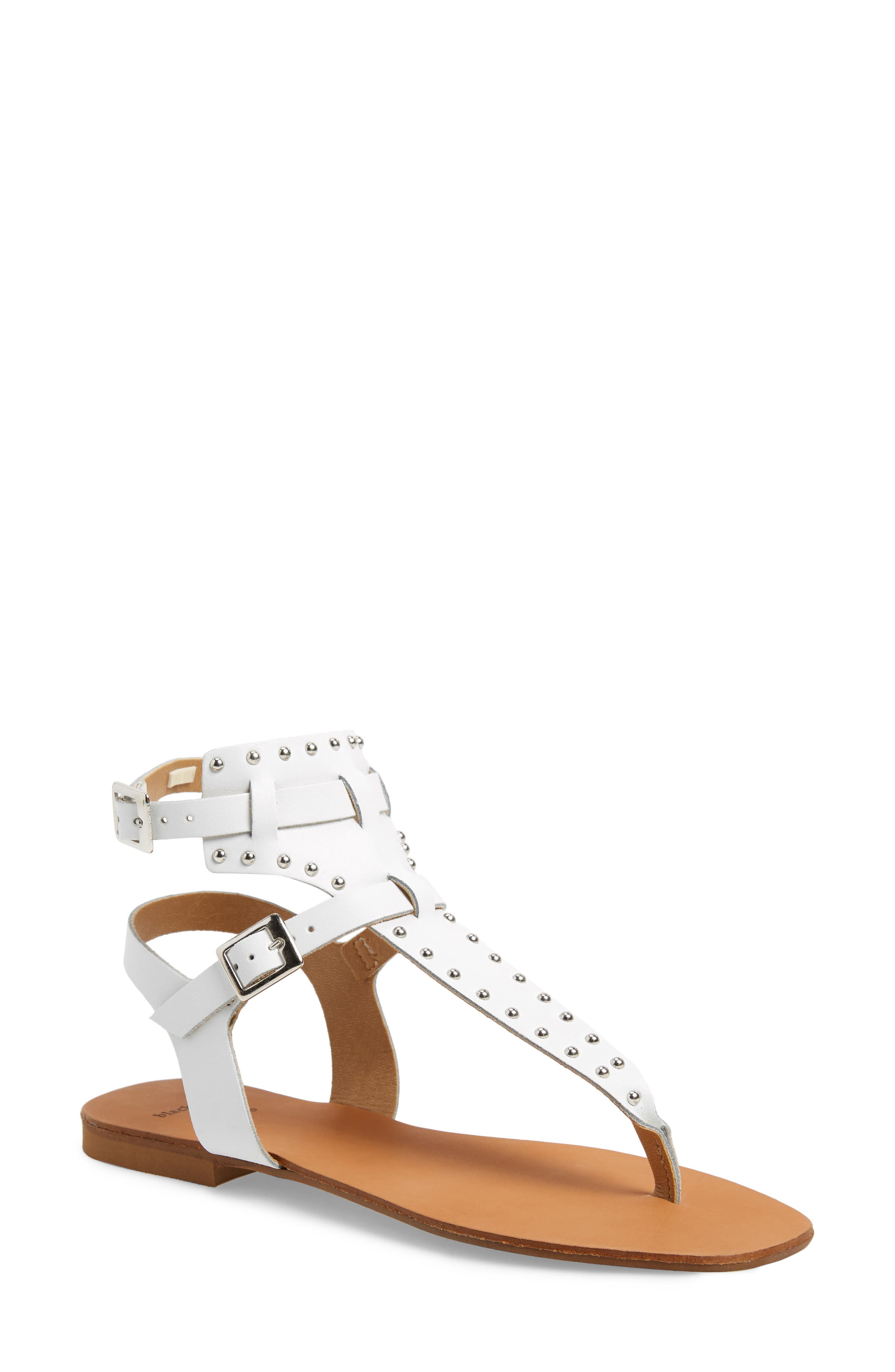 Black Suede Studio Lexi Sandal, White