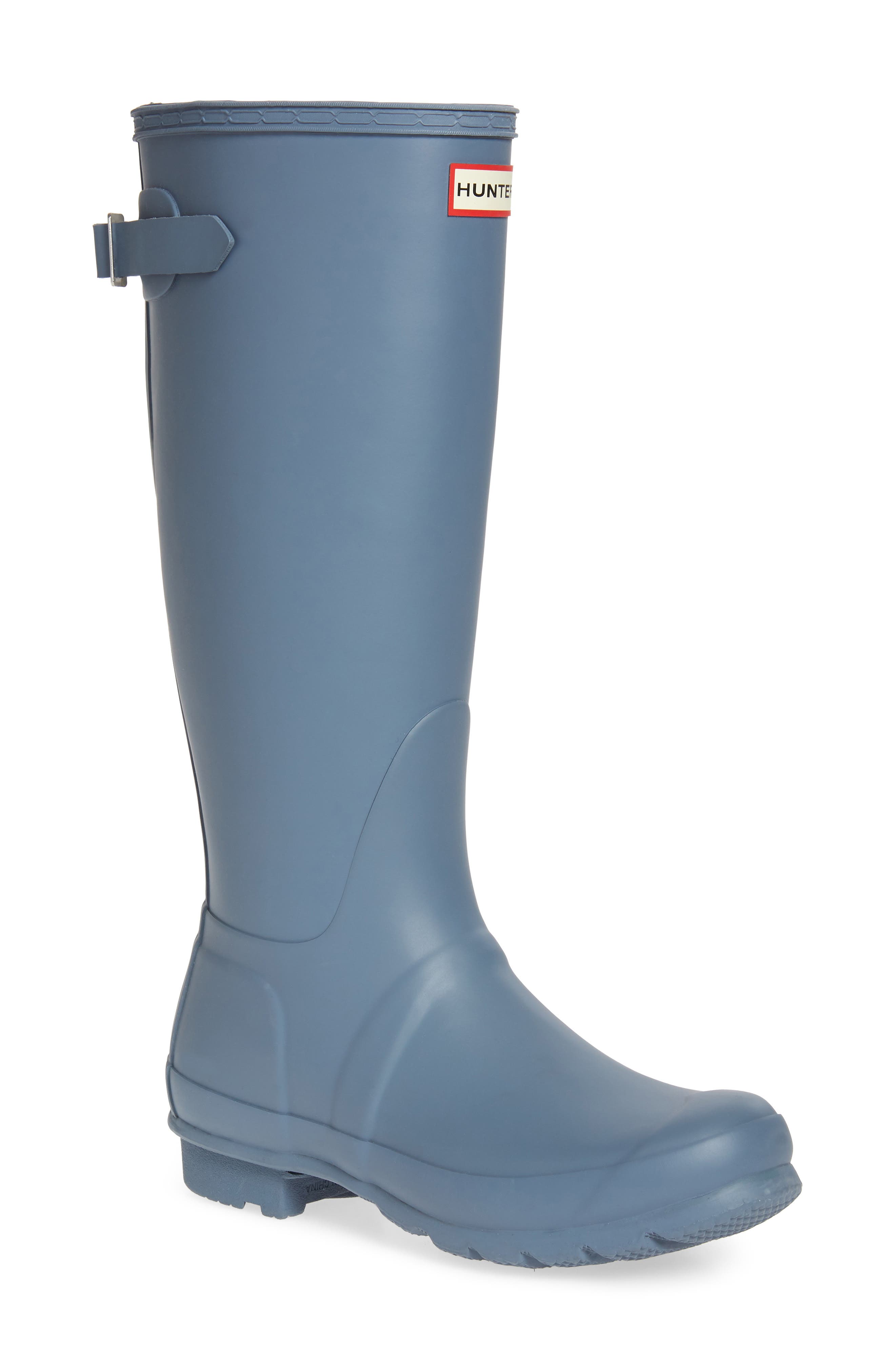 Hunter Original Tall Adjustable Back Waterproof Rain Boot, Grey