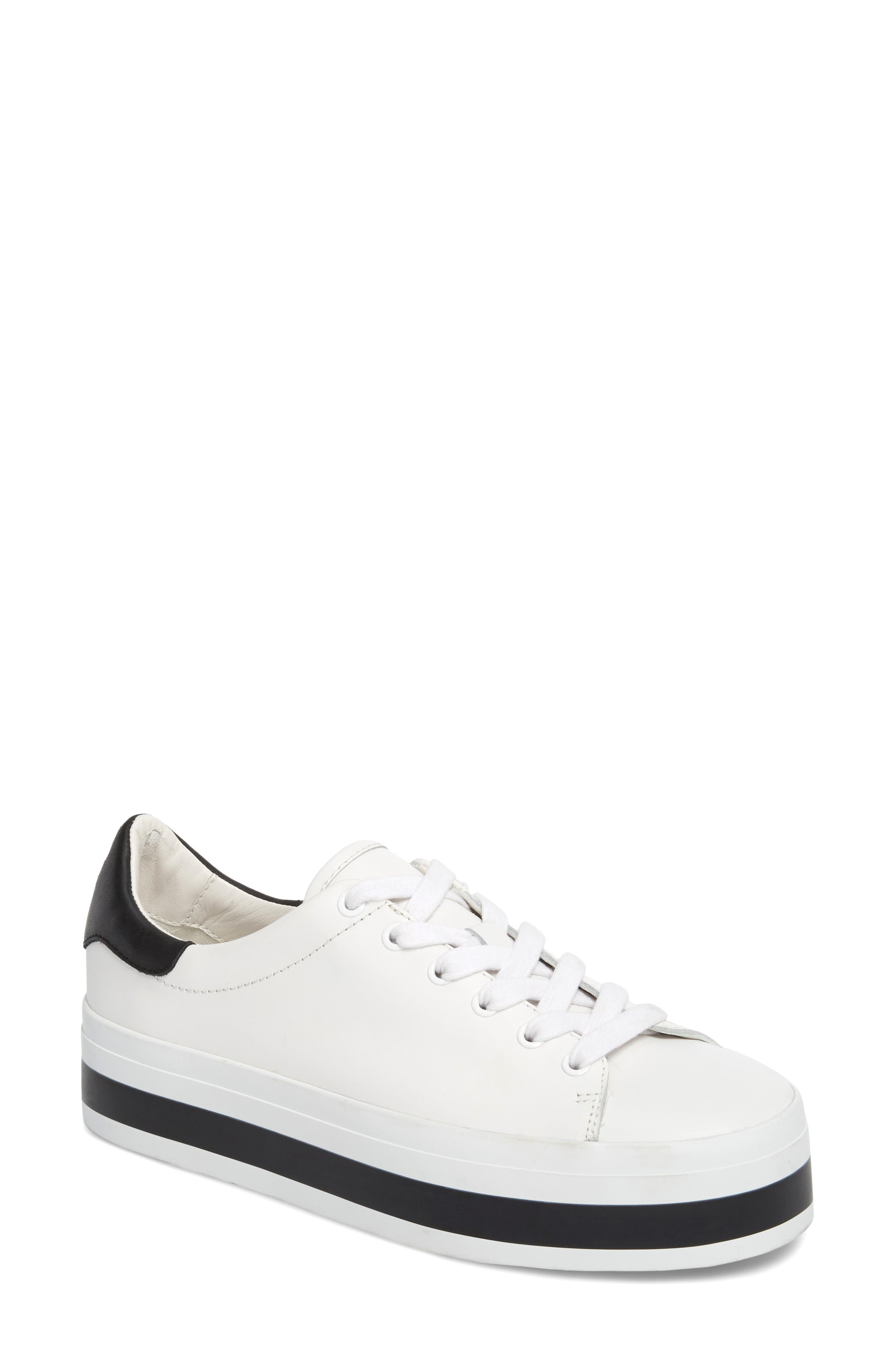 Alice + Olivia Ezra Flatform Sneaker, White