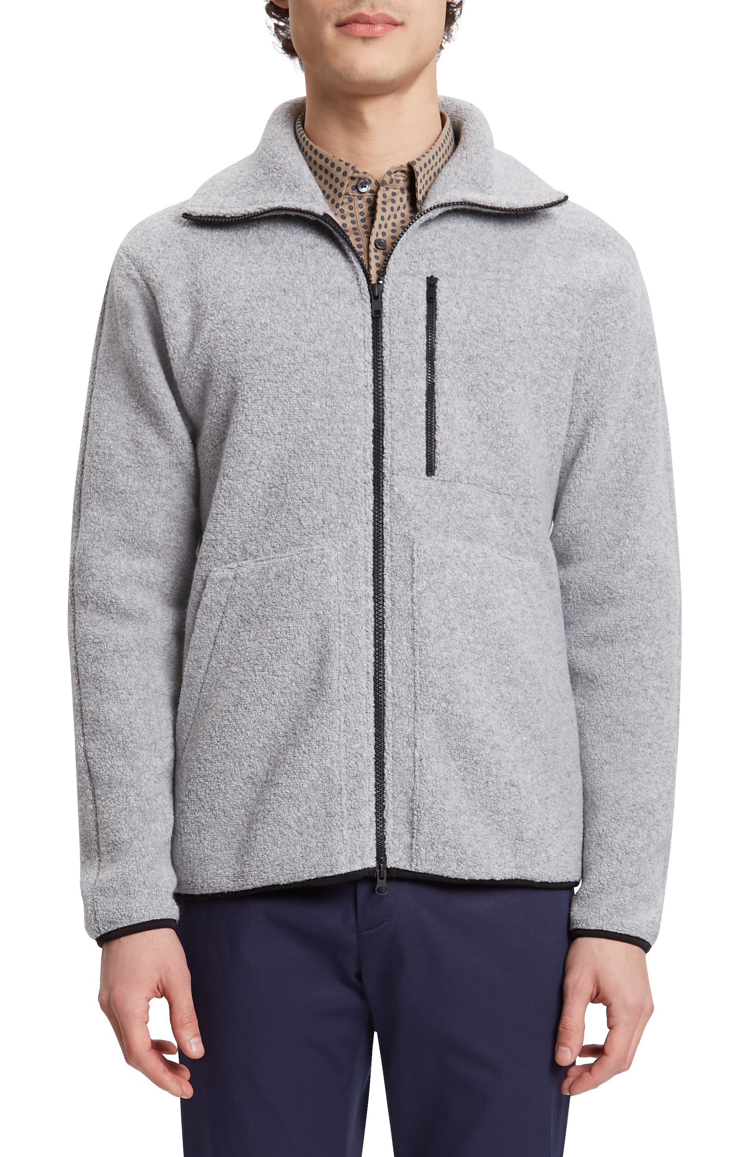 Theory Arctic Fleece Wool Blend Jacket, Grey
