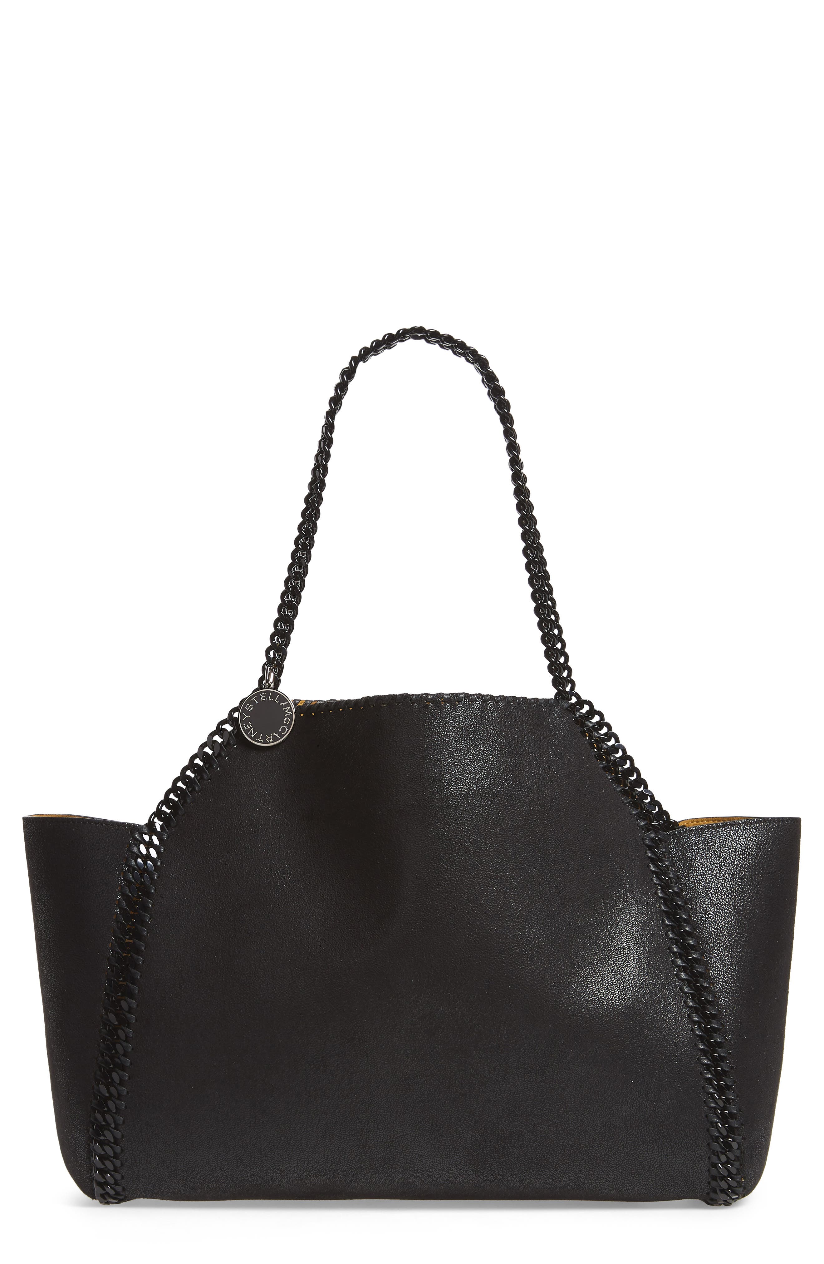 Stella Mccartney Falabella Small Reversible Faux Leather Tote - Black