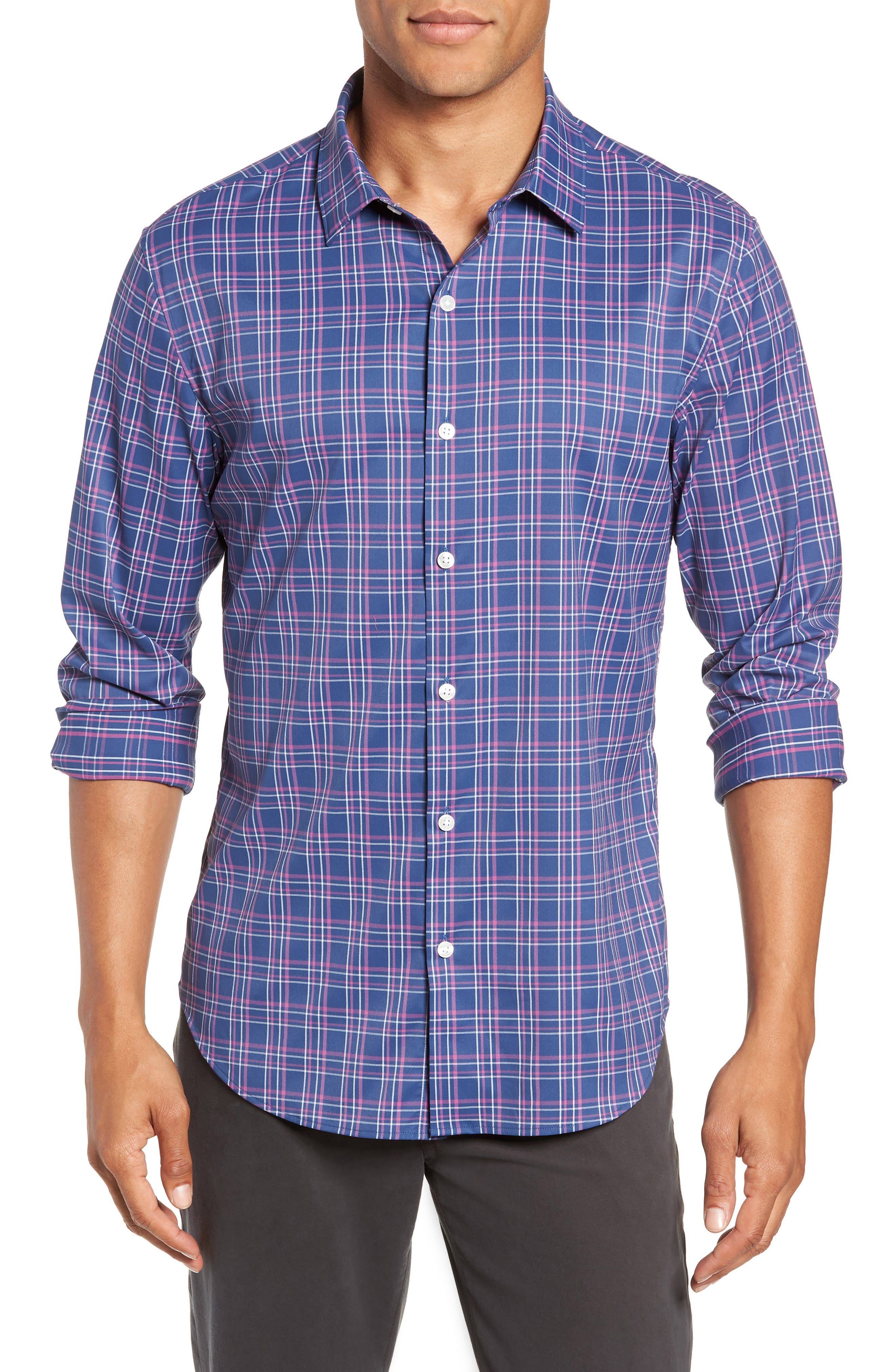 Bonobos Slim Fit Plaid Performance Sport Shirt