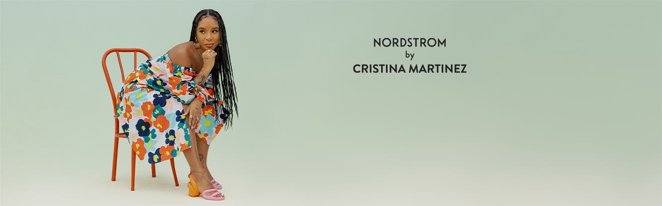 Cristina Martinez wears a dress from the new Nordstrom by Cristina Martinez collection.