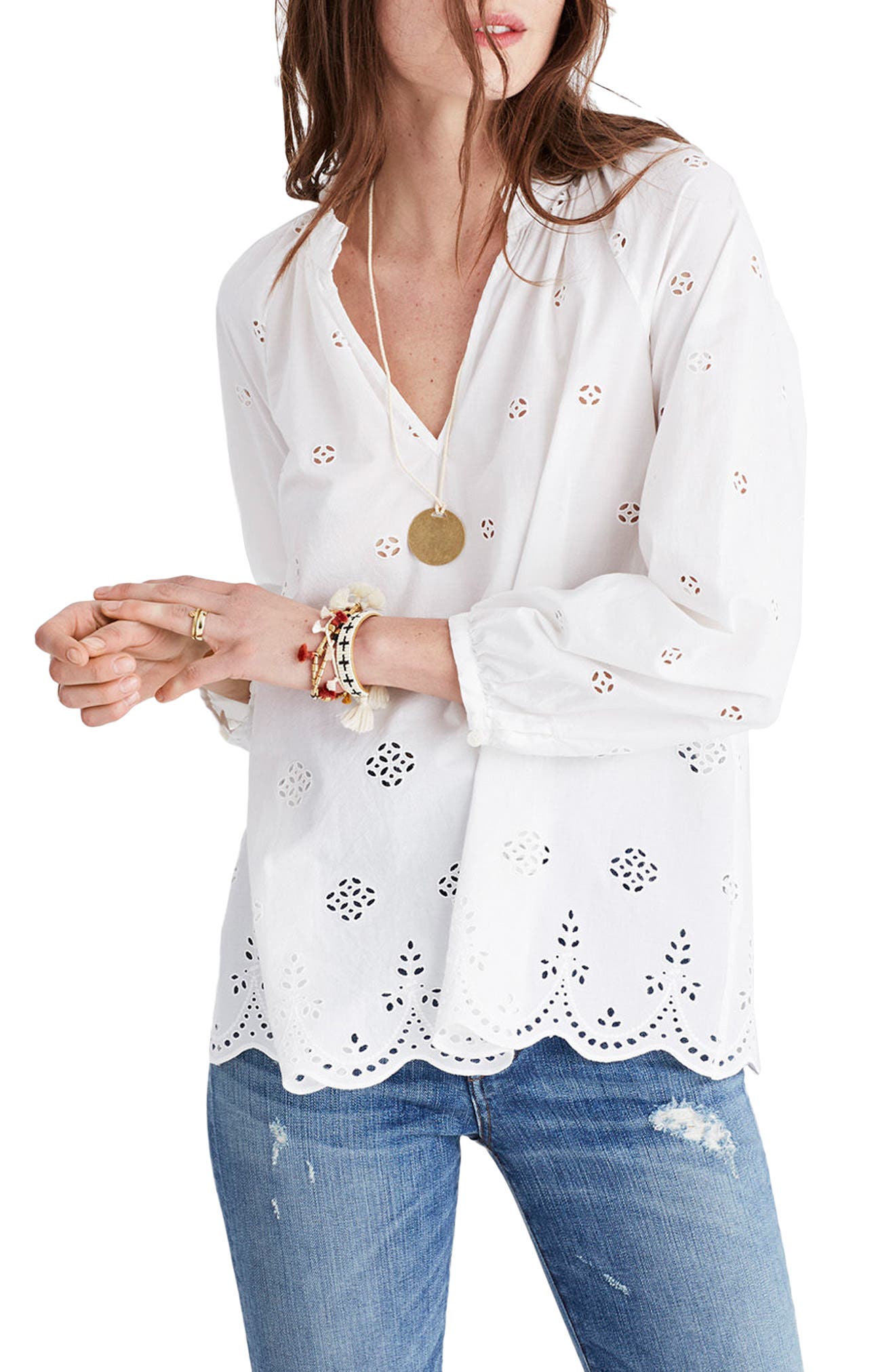 Madewell Eyelet Blouse Nordstrom