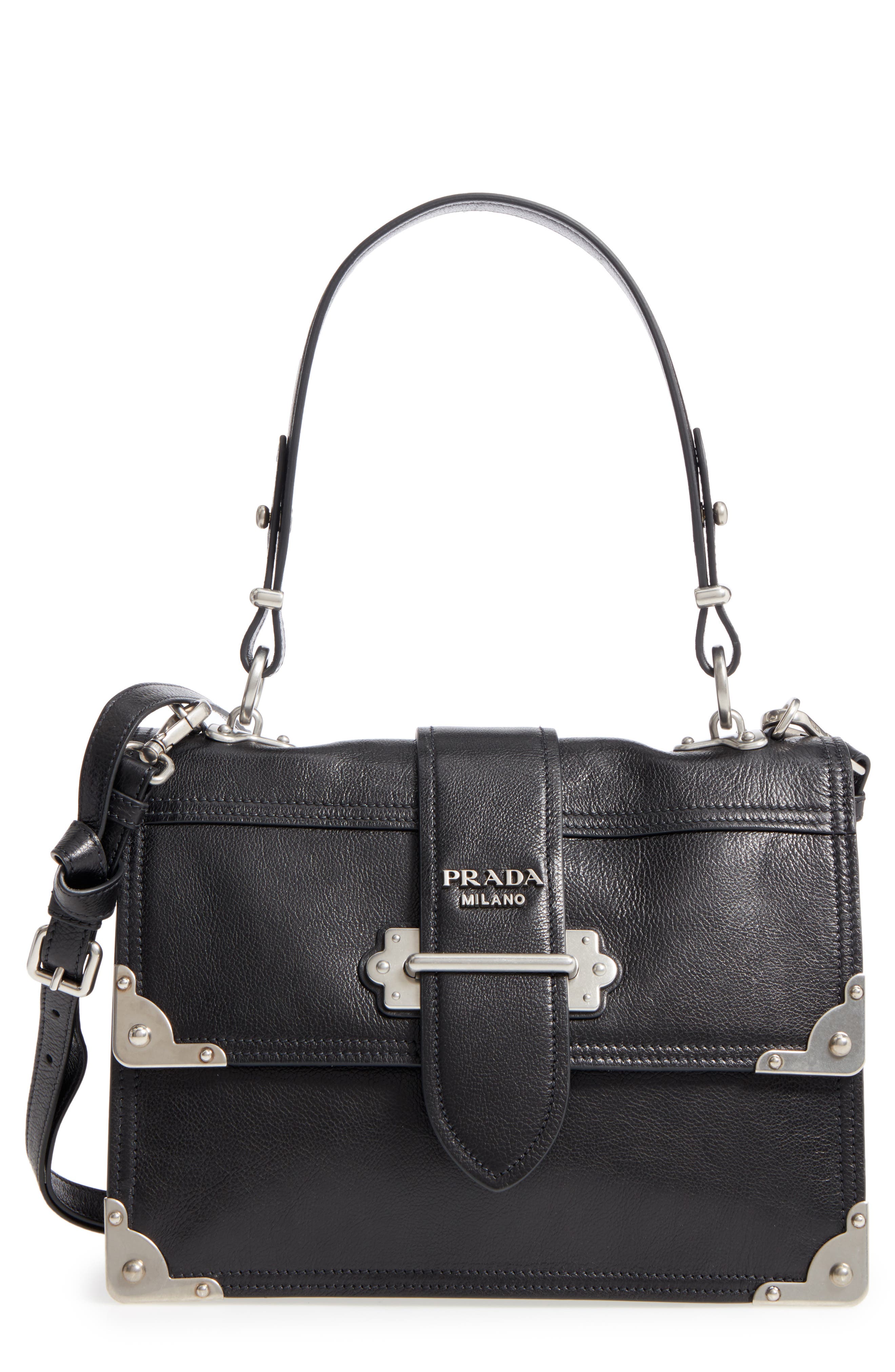 Prada Cahier Leather Shoulder Bag Nordstrom
