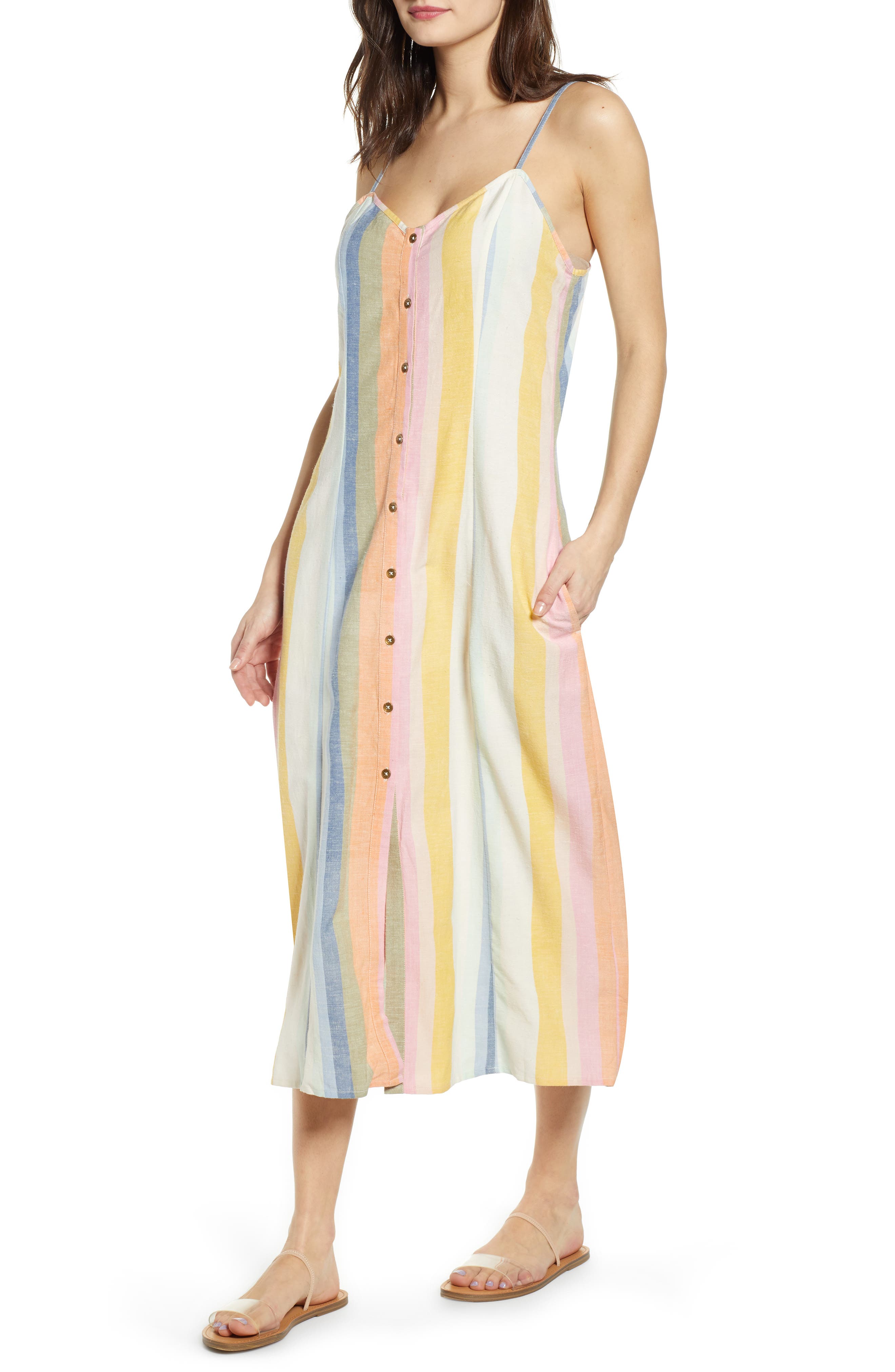 Billabong Lucky Us Midi Dress, Ivory