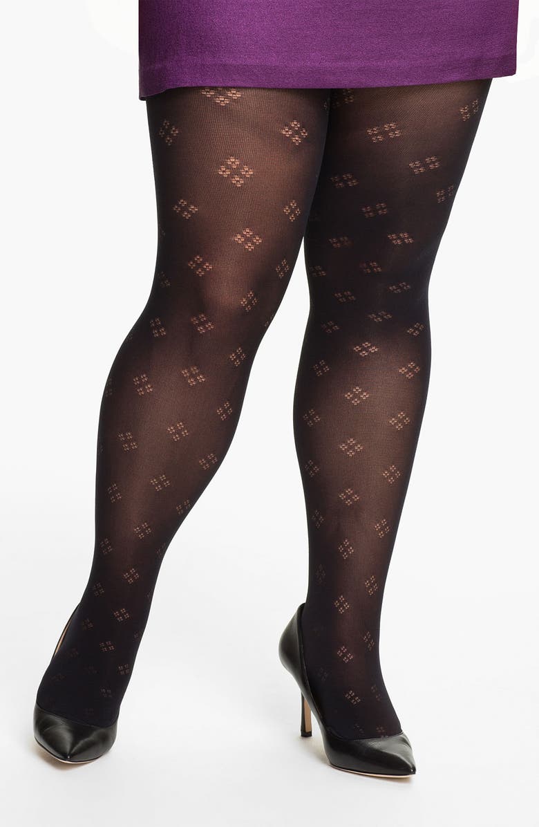 Pretty Polly Curves Dot Diamond Tights Plus Nordstrom