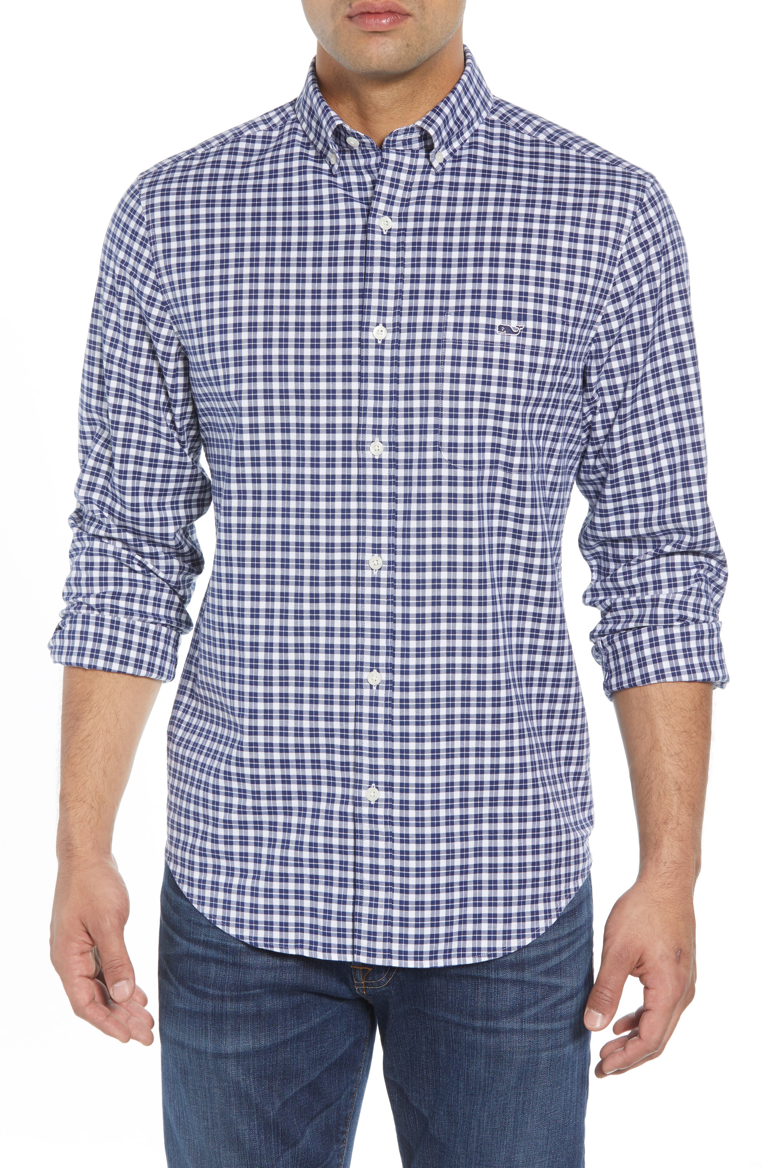 Vineyard Vines Eagle Hill Classic Fit Check Sport Shirt, Blue