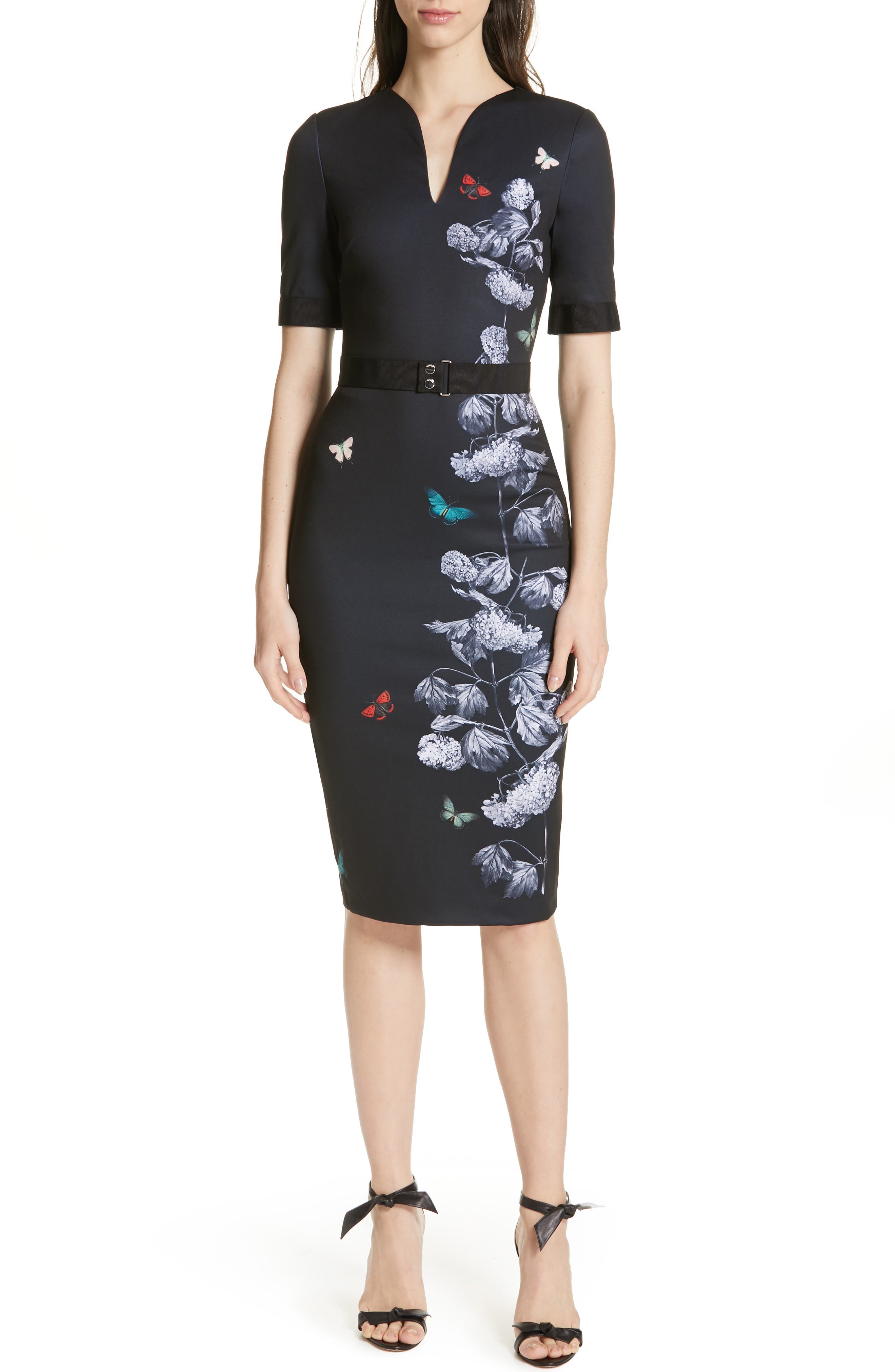 Ted Baker London Narrnia Body-Con Dress, Black