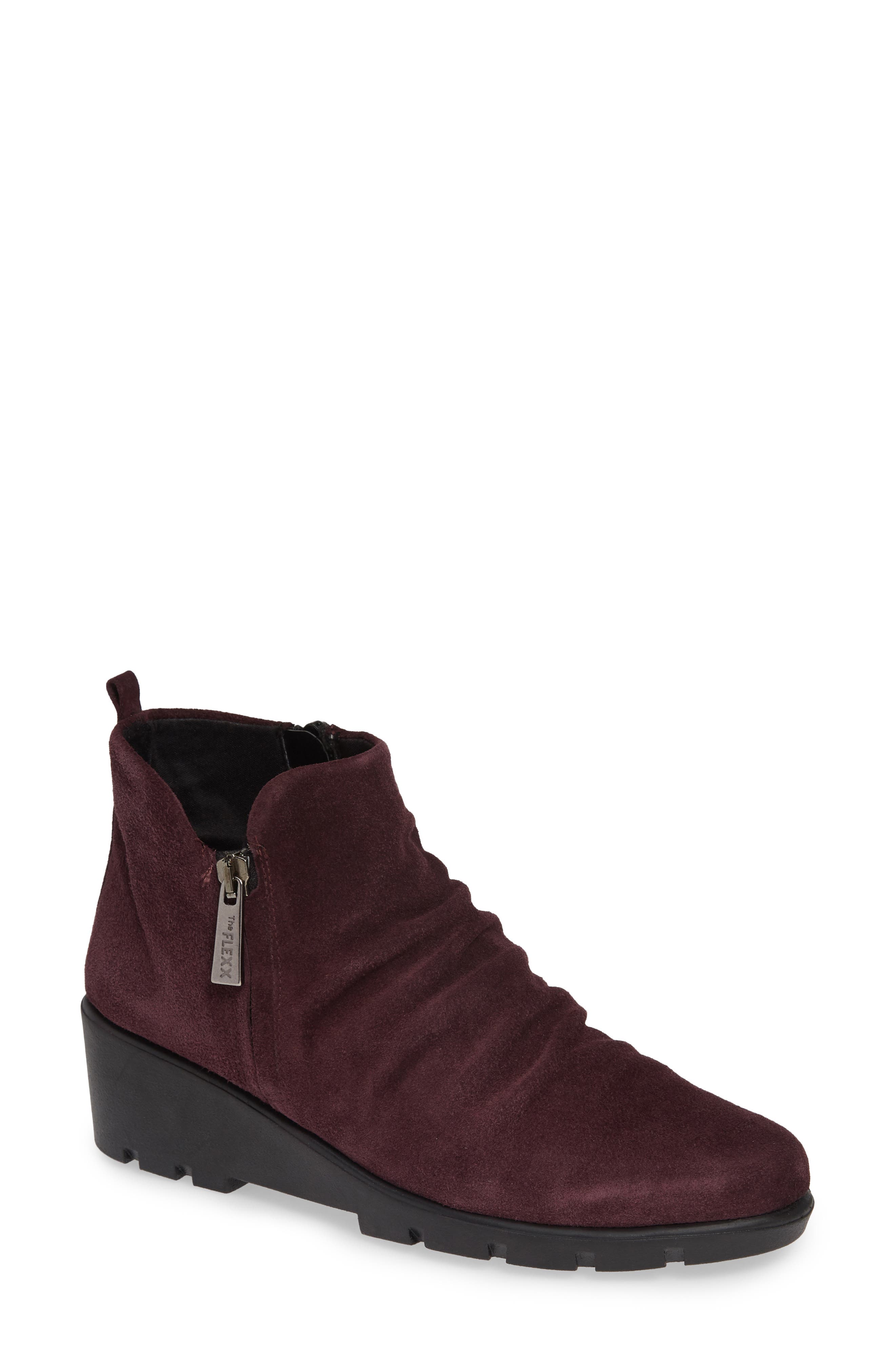 The Flexx Slingshot Ankle Bootie- Burgundy