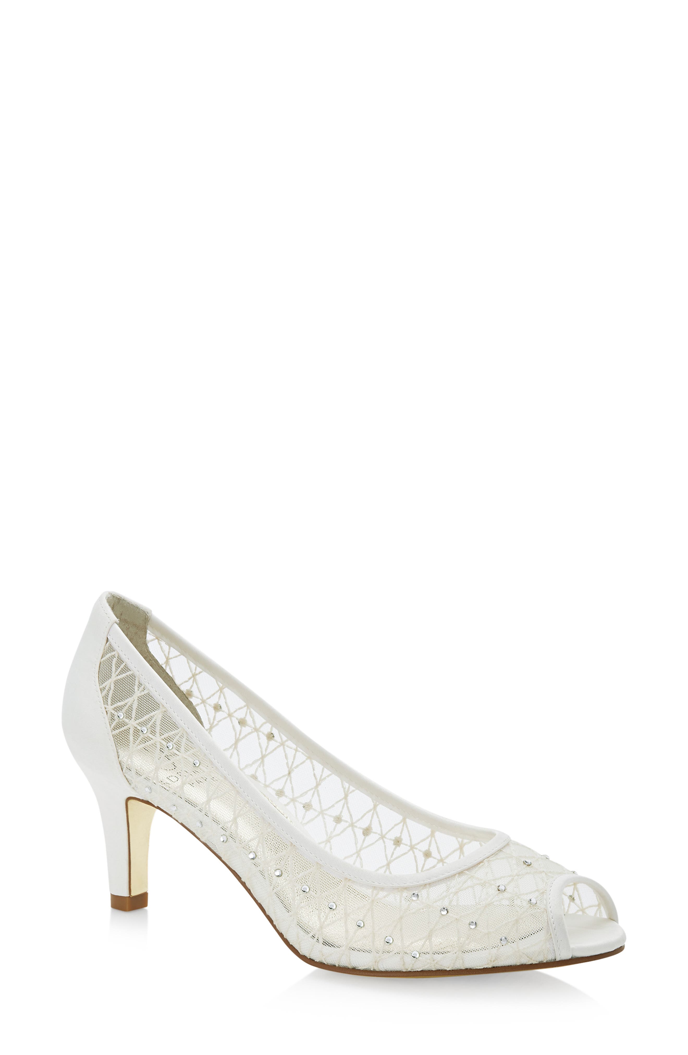 Adrianna Papell Juliette Peep Toe Pump, White